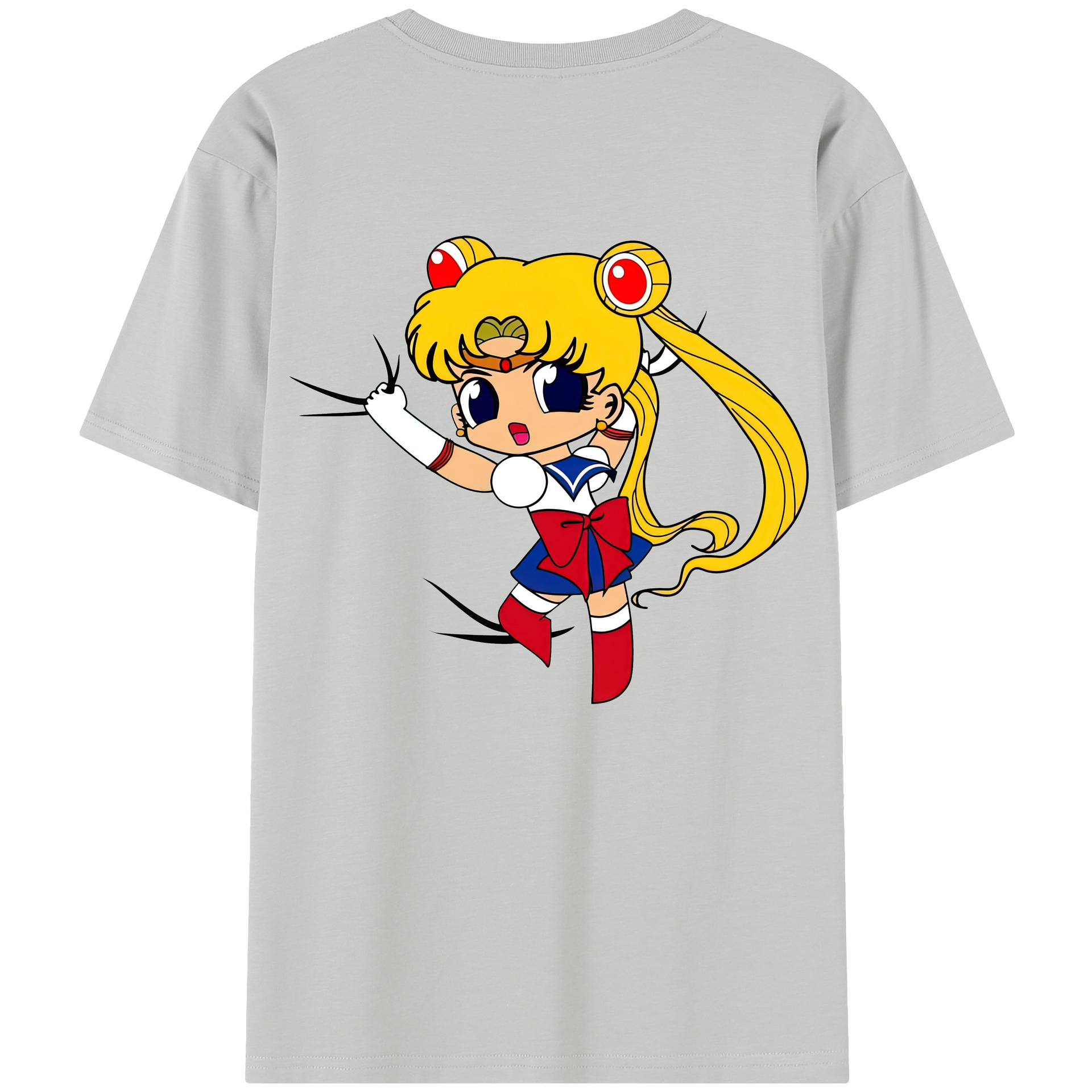（画像用） 美少女戦士セーラームーン 月野 うさぎ つきの うさぎ Sailor Moon Tsukino Usagi レディース半袖Tシャツ(バックプリント)