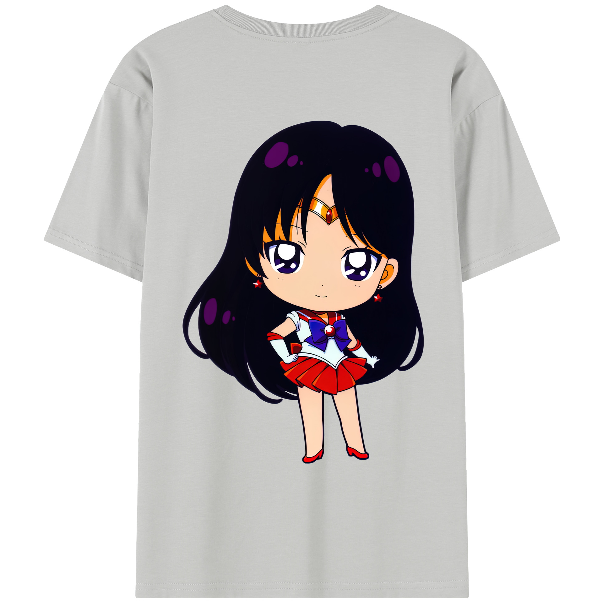 （画像用） 美少女戦士セーラームーン 火野レイ ひの レイ Sailor Moon Hino Rei （セーラーマーズ,Sailor Mars） レディース半袖Tシャツ(バックプリント)