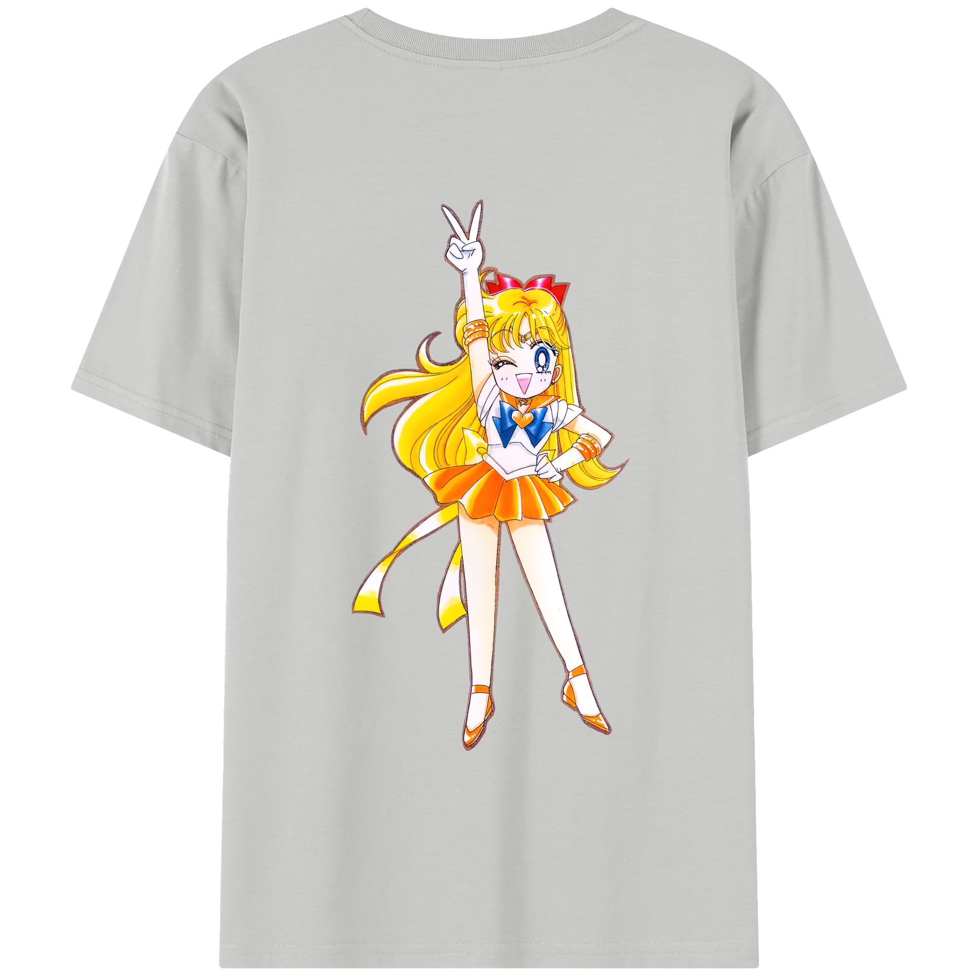 （画像用） 美少女戦士セーラームーン 愛野 美奈子 あいの みなこ Sailor Moon Aino Minako レディース半袖Tシャツ(バックプリント)