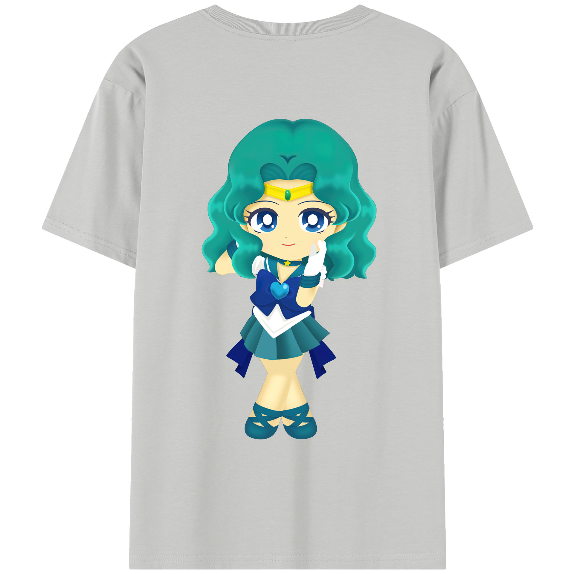 （画像用） 美少女戦士セーラームーン 海王 みちる（かいおう みちる） Sailor Moon Kaiou Michiru レディース半袖Tシャツ(バックプリント)