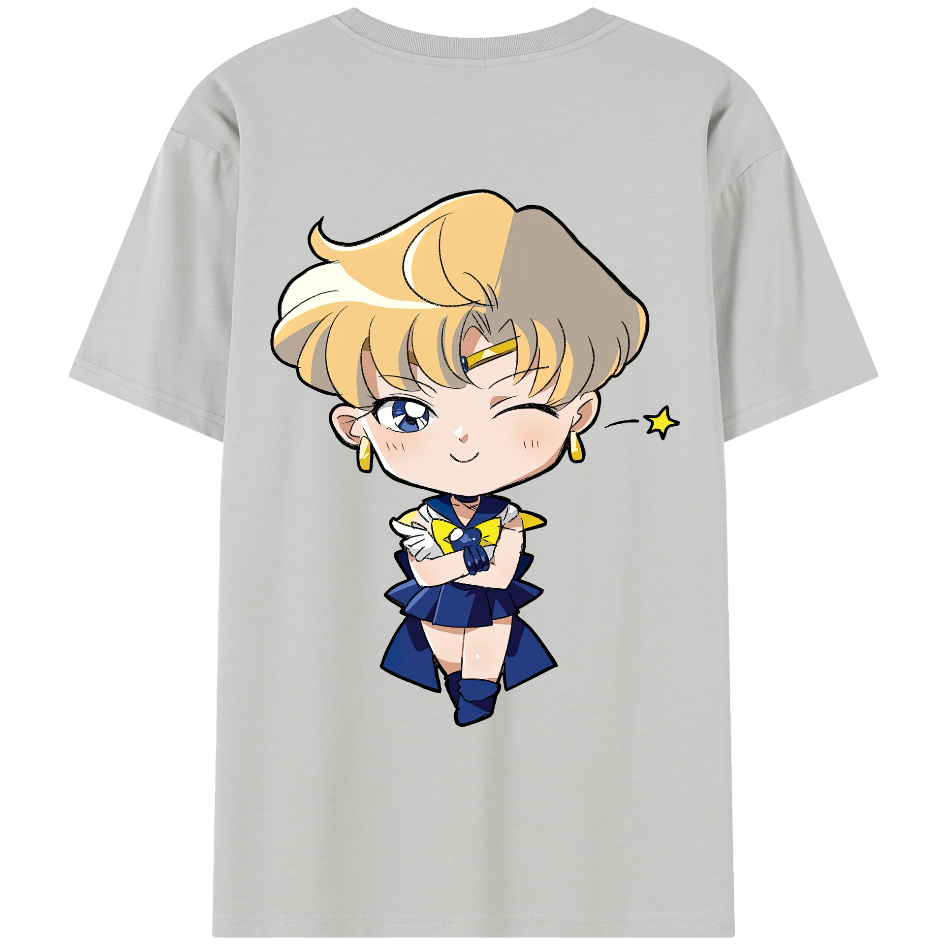 （画像用） 美少女戦士セーラームーン 天王はるか Sailor Moon Tenoh Haruka レディース半袖Tシャツ(バックプリント)