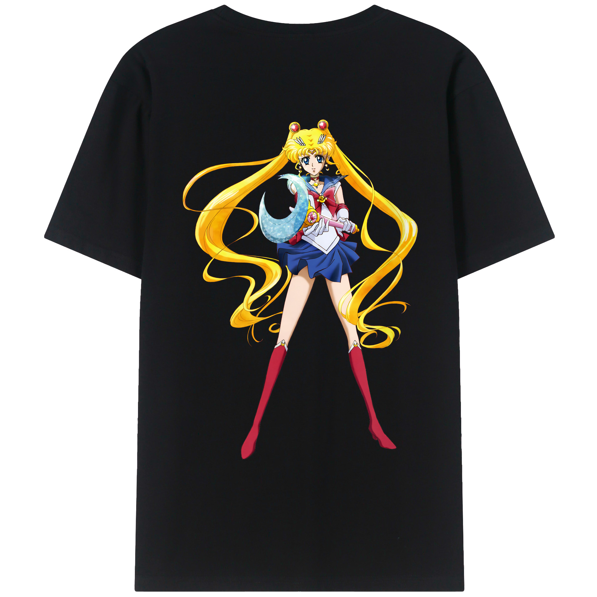 （画像用） 美少女戦士セーラームーン 月野 うさぎ つきの うさぎ Sailor Moon Tsukino Usagi レディース半袖Tシャツ(バックプリント)
