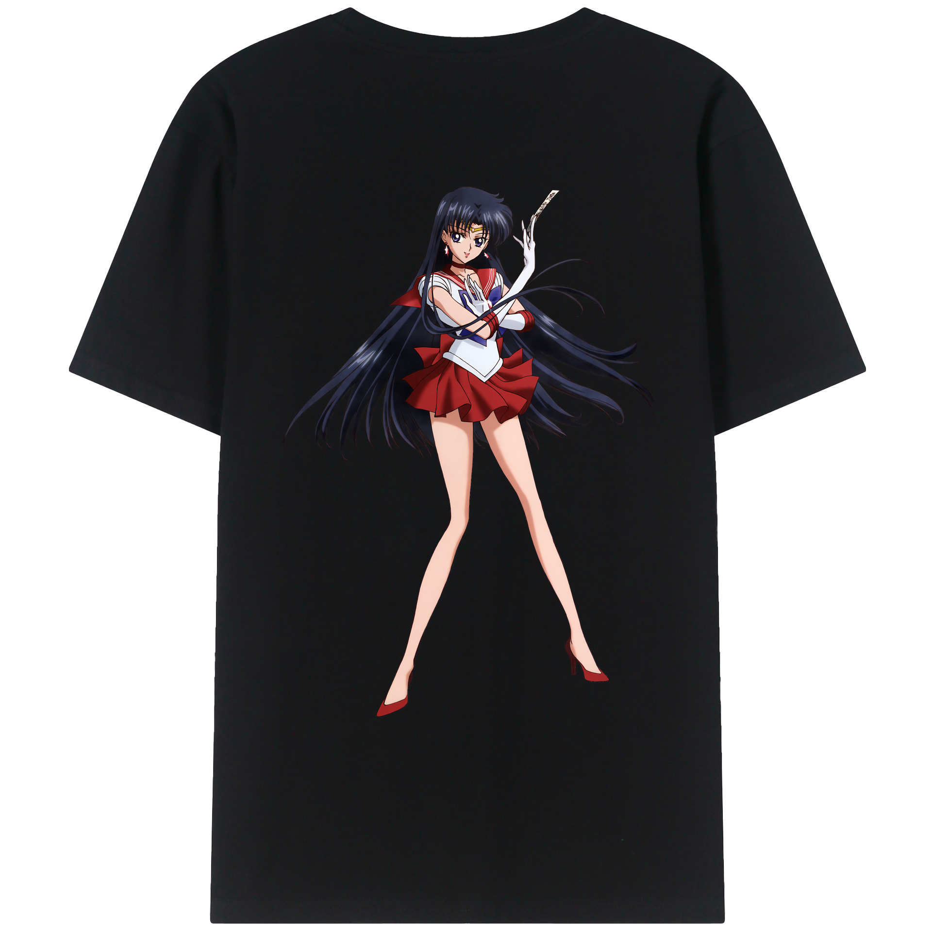 （画像用） 美少女戦士セーラームーン 火野レイ ひの レイ Sailor Moon Hino Rei （セーラーマーズ,Sailor Mars） レディース半袖Tシャツ(バックプリント)