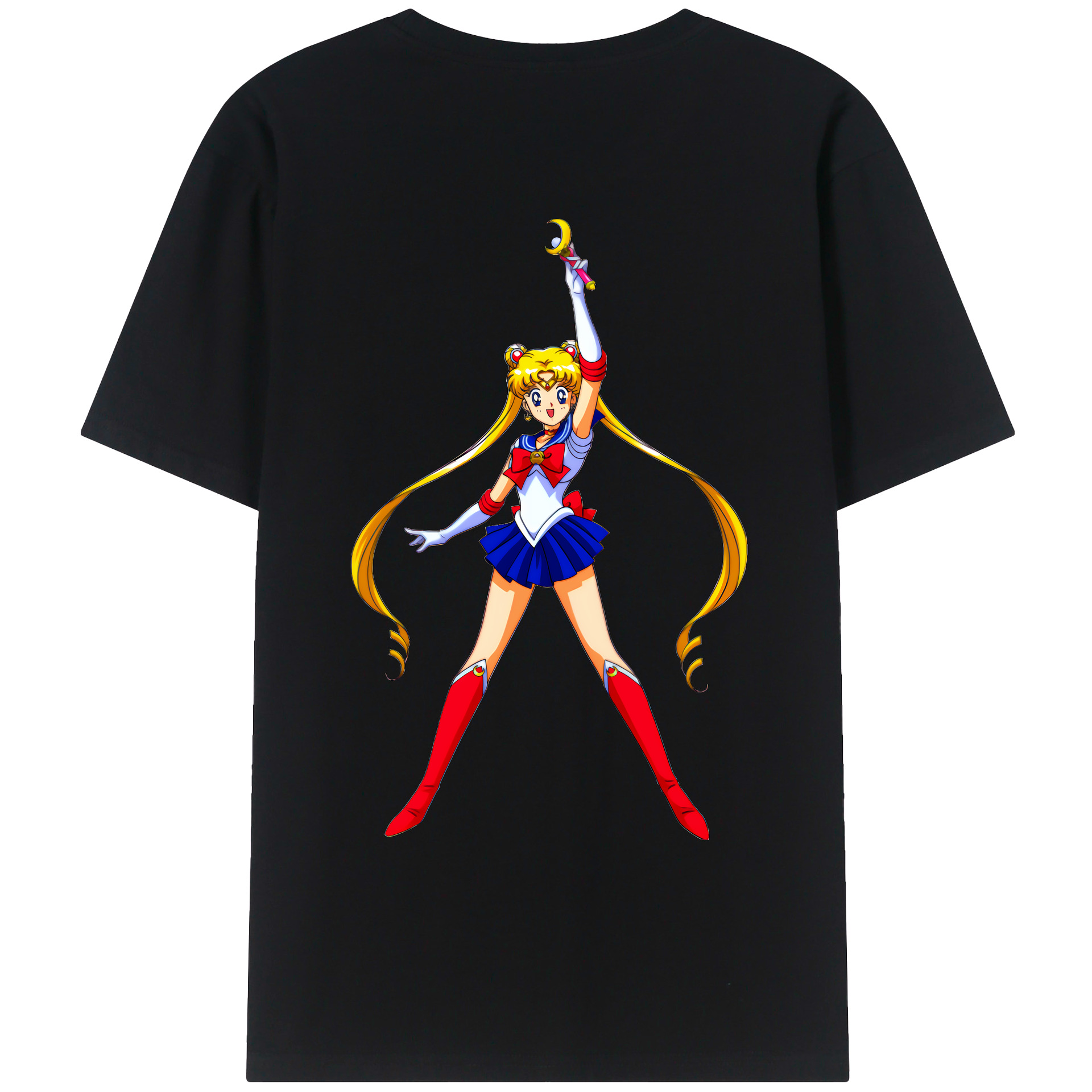 （画像用） 美少女戦士セーラームーン 月野 うさぎ つきの うさぎ Sailor Moon Tsukino Usagi レディース半袖Tシャツ(バックプリント)