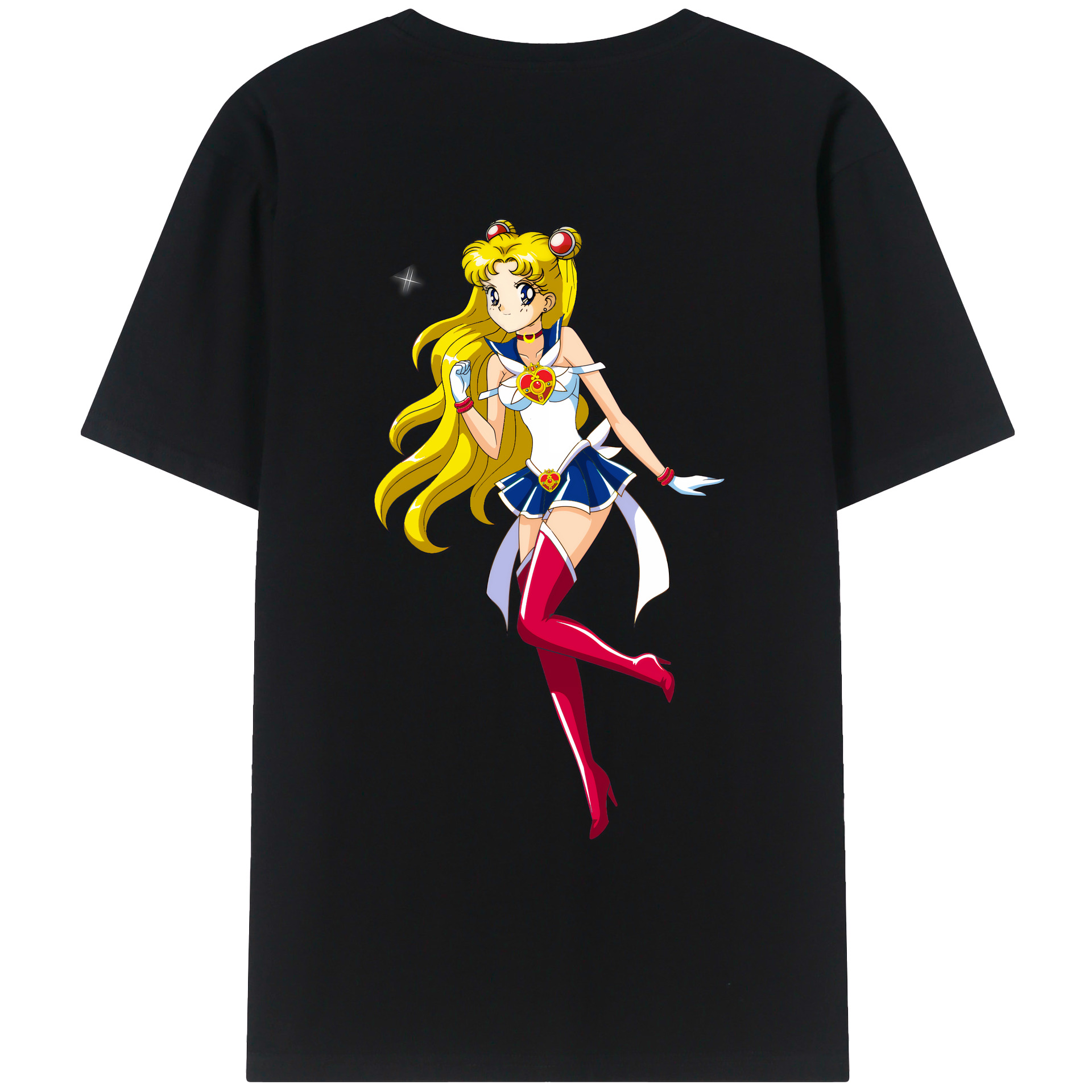 （画像用） 美少女戦士セーラームーン 月野 うさぎ つきの うさぎ Sailor Moon Tsukino Usagi レディース半袖Tシャツ(バックプリント)