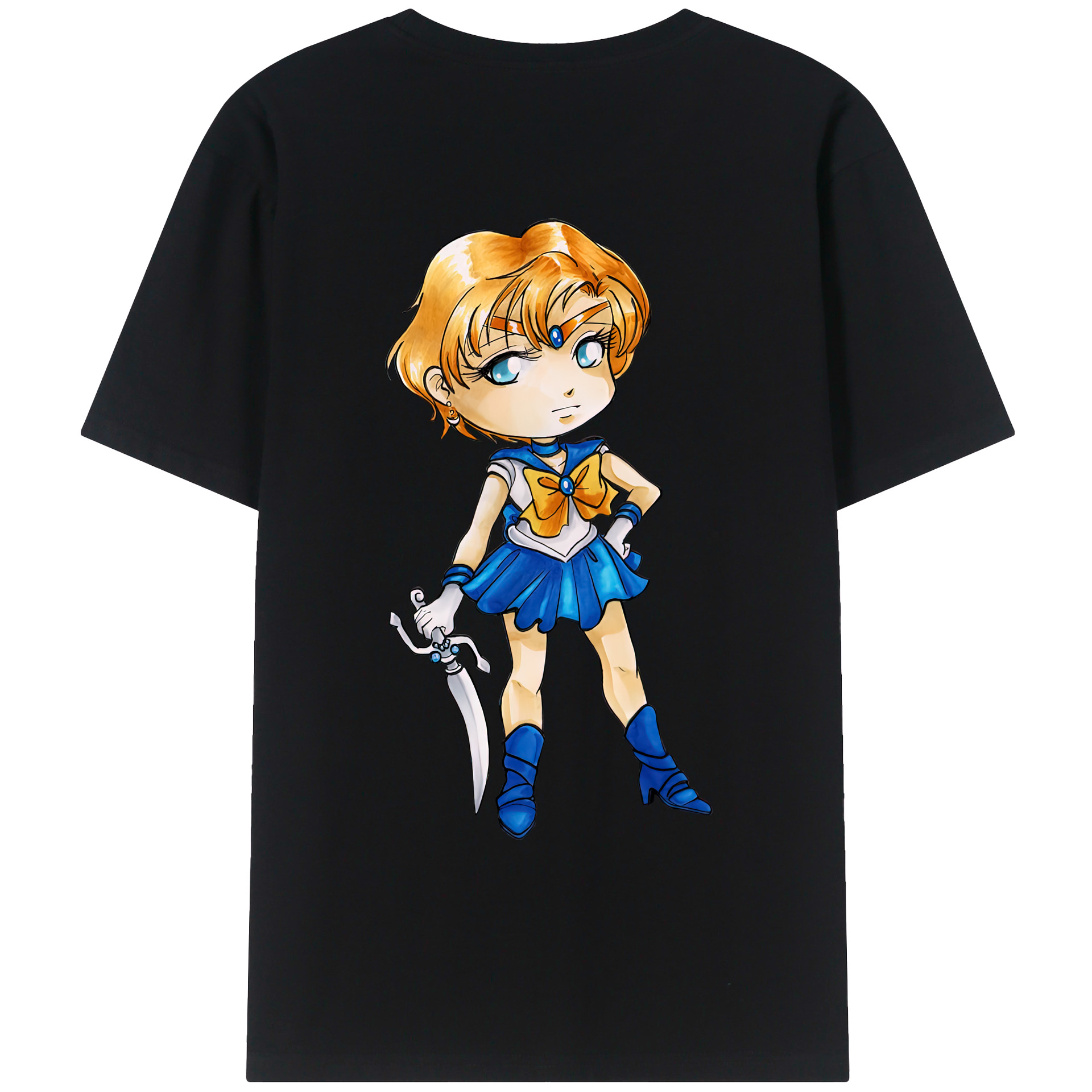 （画像用） 美少女戦士セーラームーン 天王はるか Sailor Moon Tenoh Haruka レディース半袖Tシャツ(バックプリント)