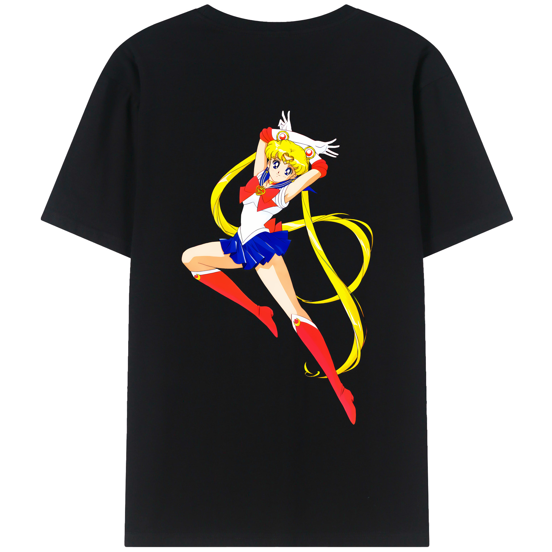 （画像用） 美少女戦士セーラームーン 月野 うさぎ つきの うさぎ Sailor Moon Tsukino Usagi レディース半袖Tシャツ(バックプリント)