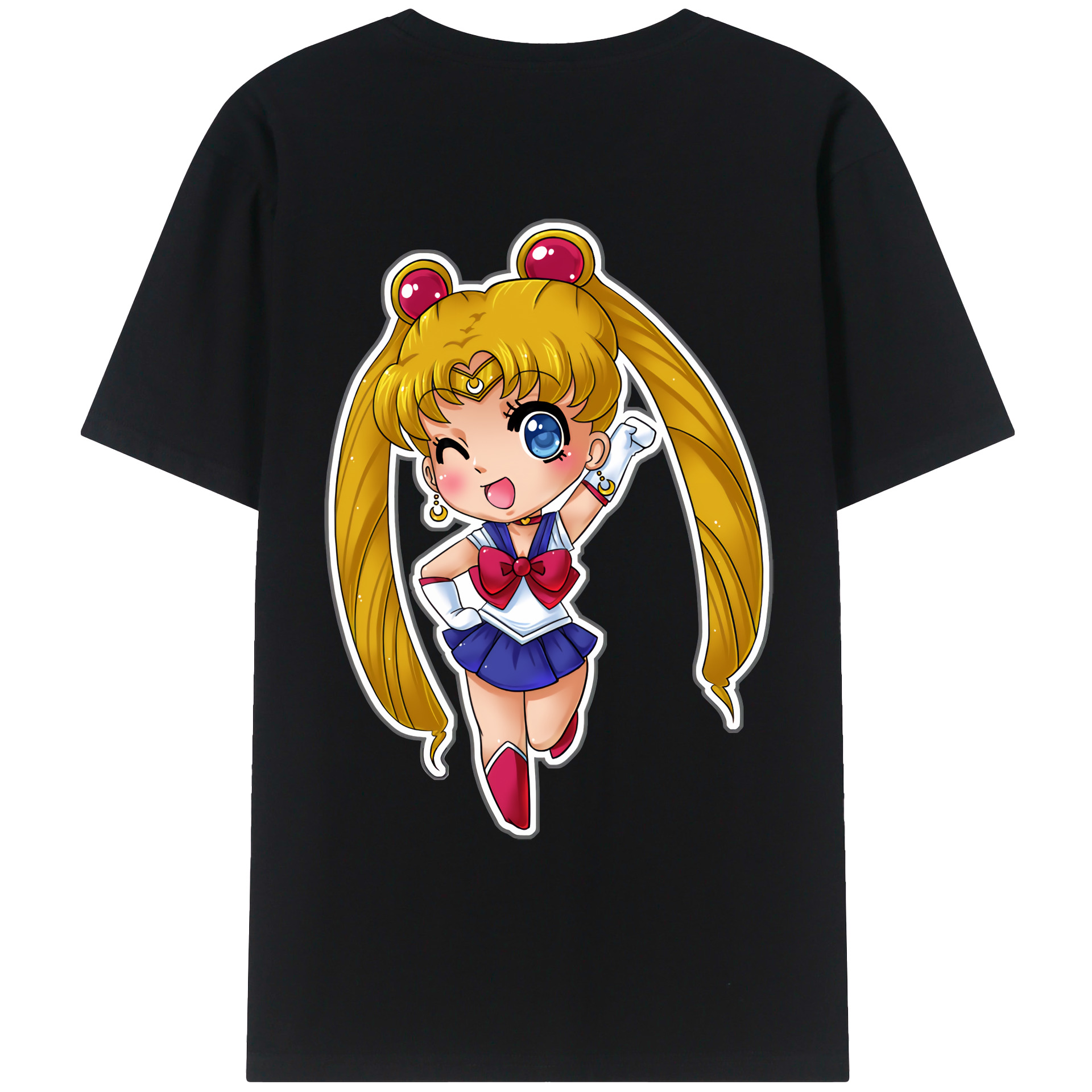 （画像用） 美少女戦士セーラームーン 月野 うさぎ つきの うさぎ Sailor Moon Tsukino Usagi レディース半袖Tシャツ(バックプリント)
