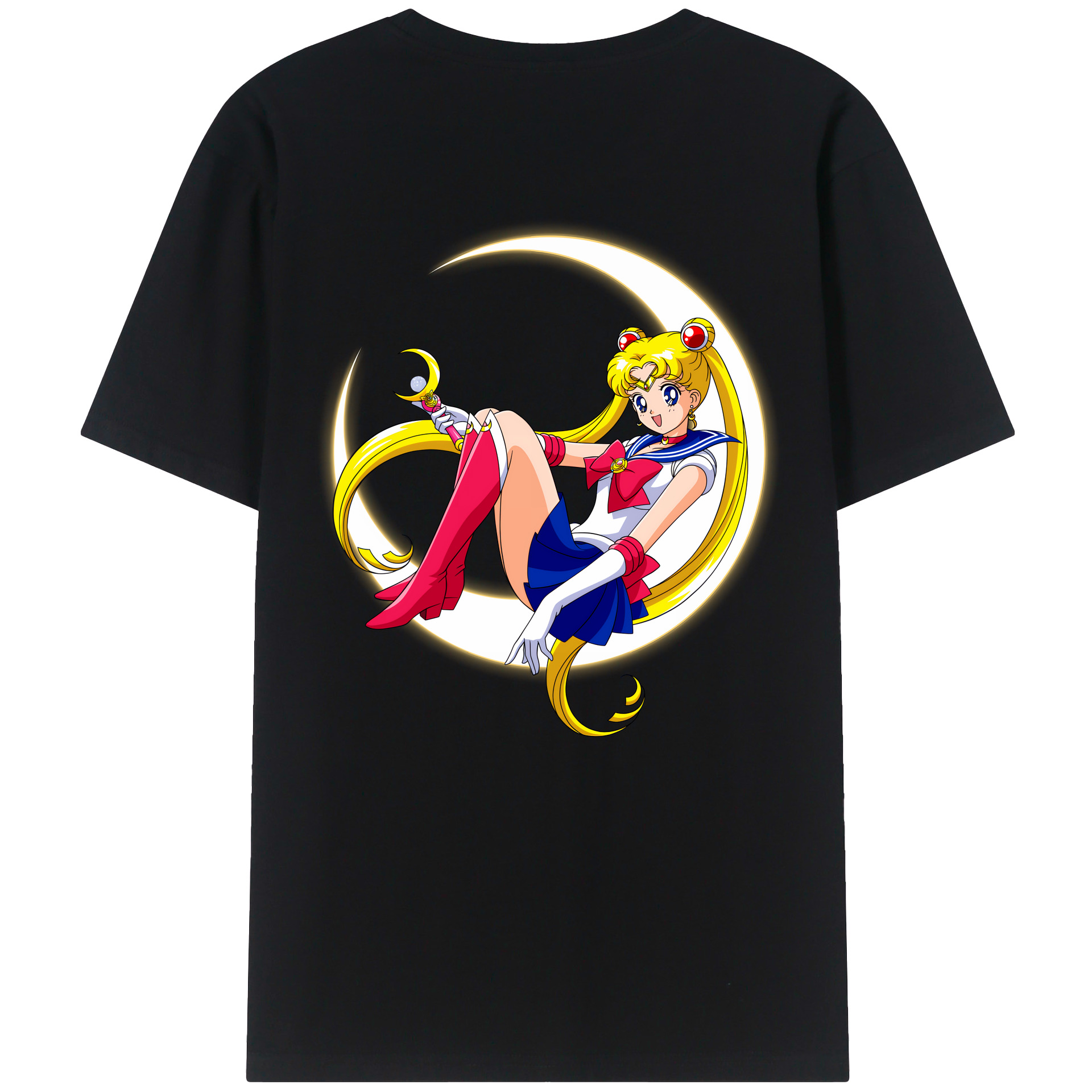 （画像用） 美少女戦士セーラームーン 月野 うさぎ つきの うさぎ Sailor Moon Tsukino Usagi レディース半袖Tシャツ(バックプリント)