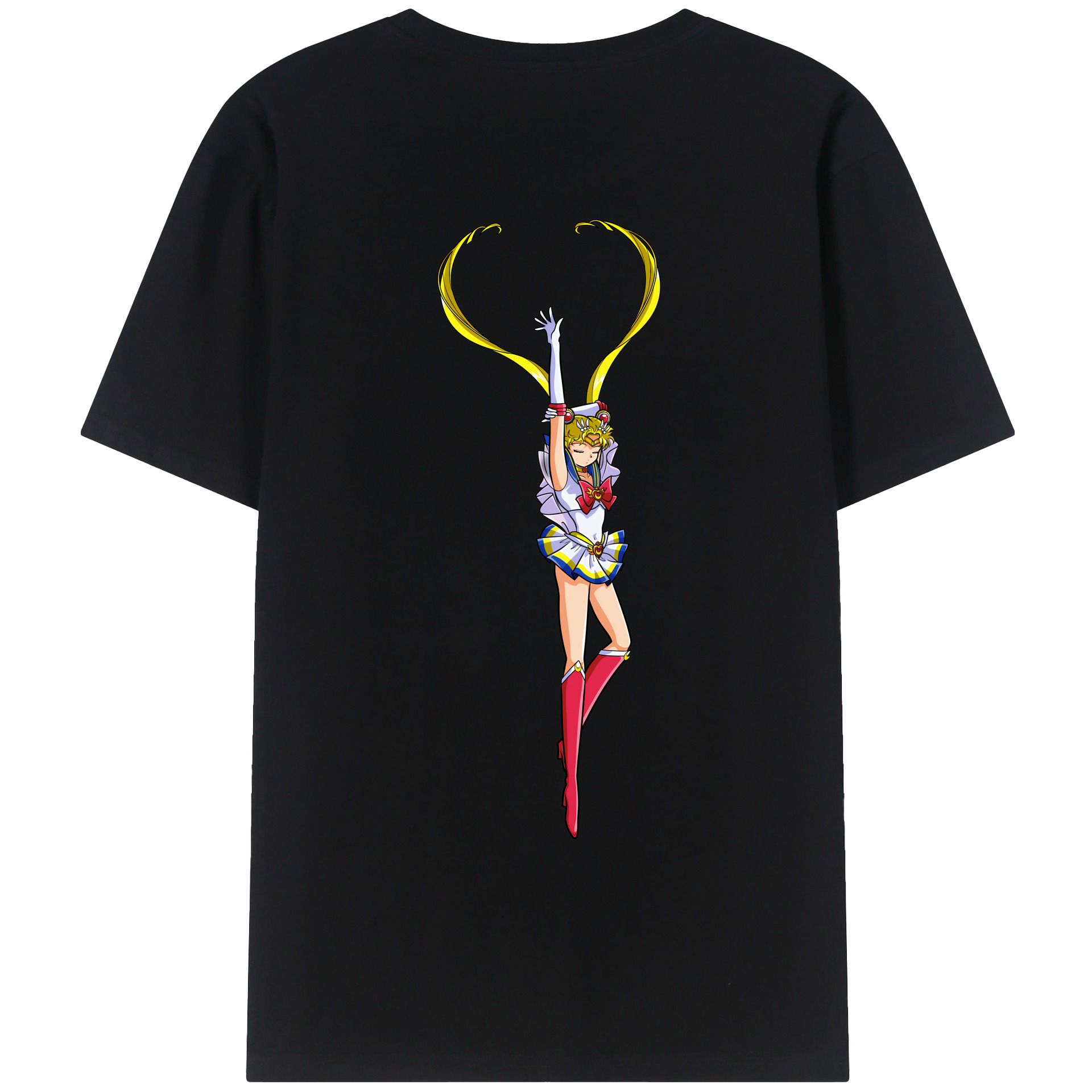 （画像用） 美少女戦士セーラームーン 月野 うさぎ つきの うさぎ Sailor Moon Tsukino Usagi レディース半袖Tシャツ(バックプリント)