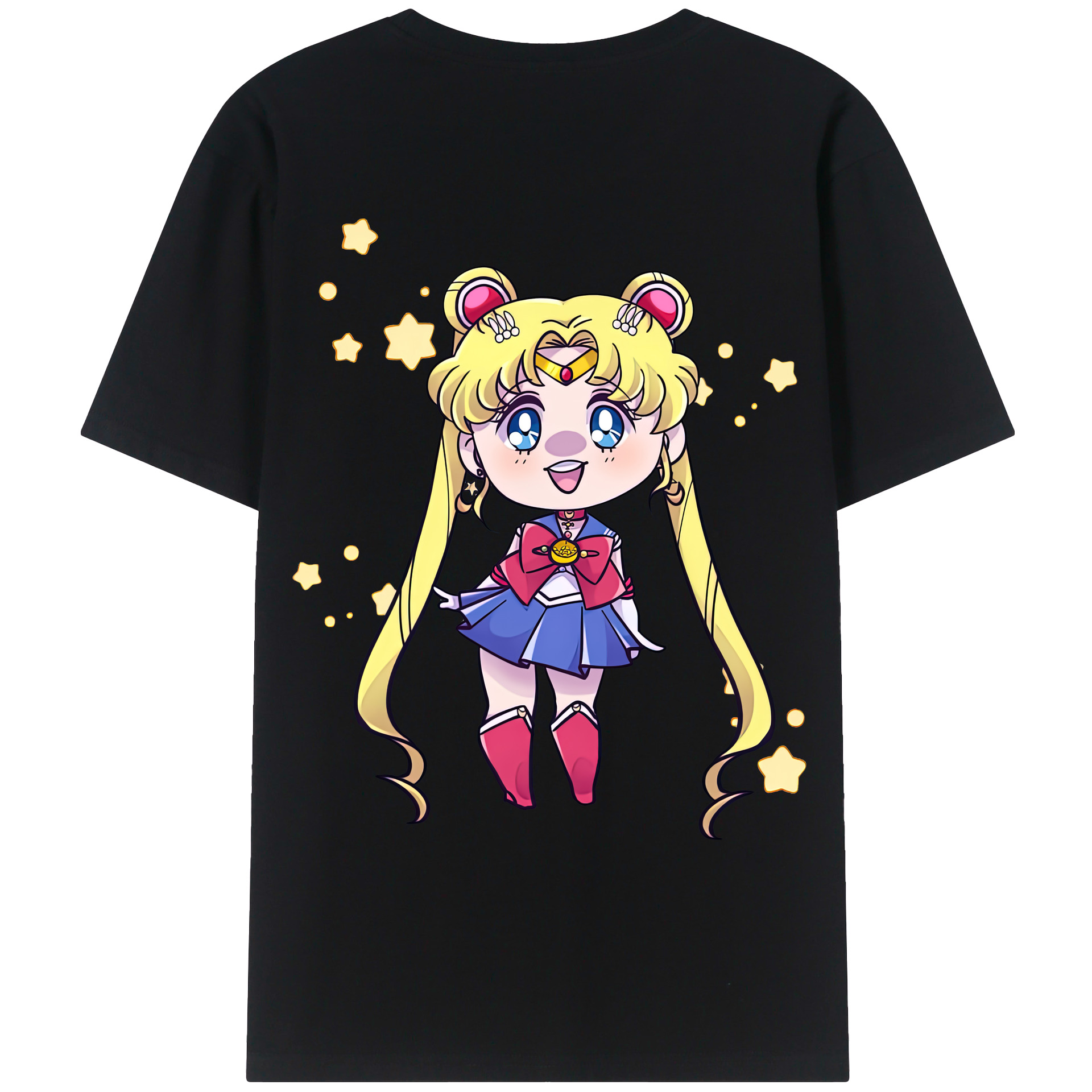 （画像用） 美少女戦士セーラームーン 月野 うさぎ つきの うさぎ Sailor Moon Tsukino Usagi レディース半袖Tシャツ(バックプリント)