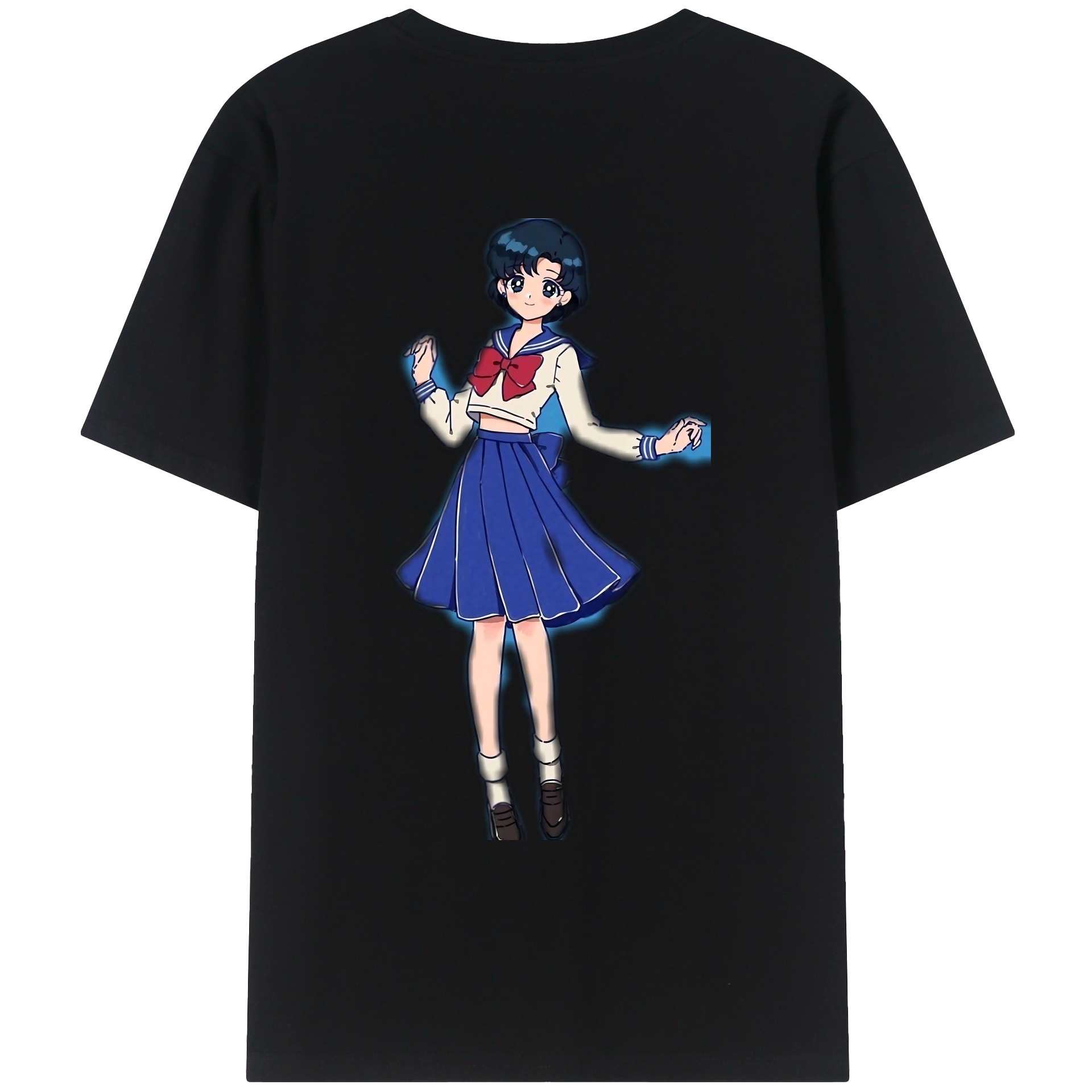 （画像用） 美少女戦士セーラームーン 水野 亜美 みずの あみ Sailor Moon Mizuno Ami レディース半袖Tシャツ(バックプリント)