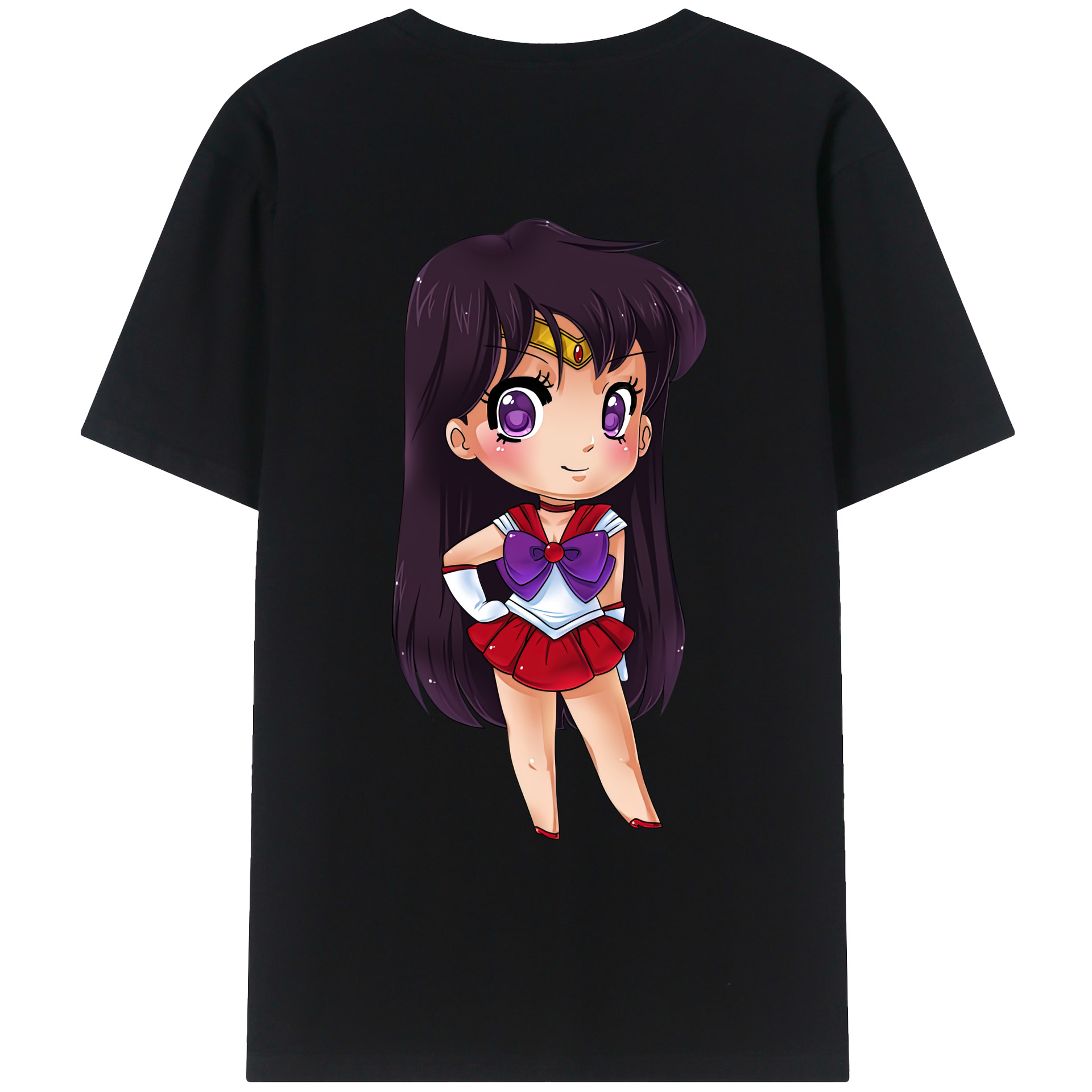 （画像用） 美少女戦士セーラームーン 火野レイ ひの レイ Sailor Moon Hino Rei （セーラーマーズ,Sailor Mars） レディース半袖Tシャツ(バックプリント)