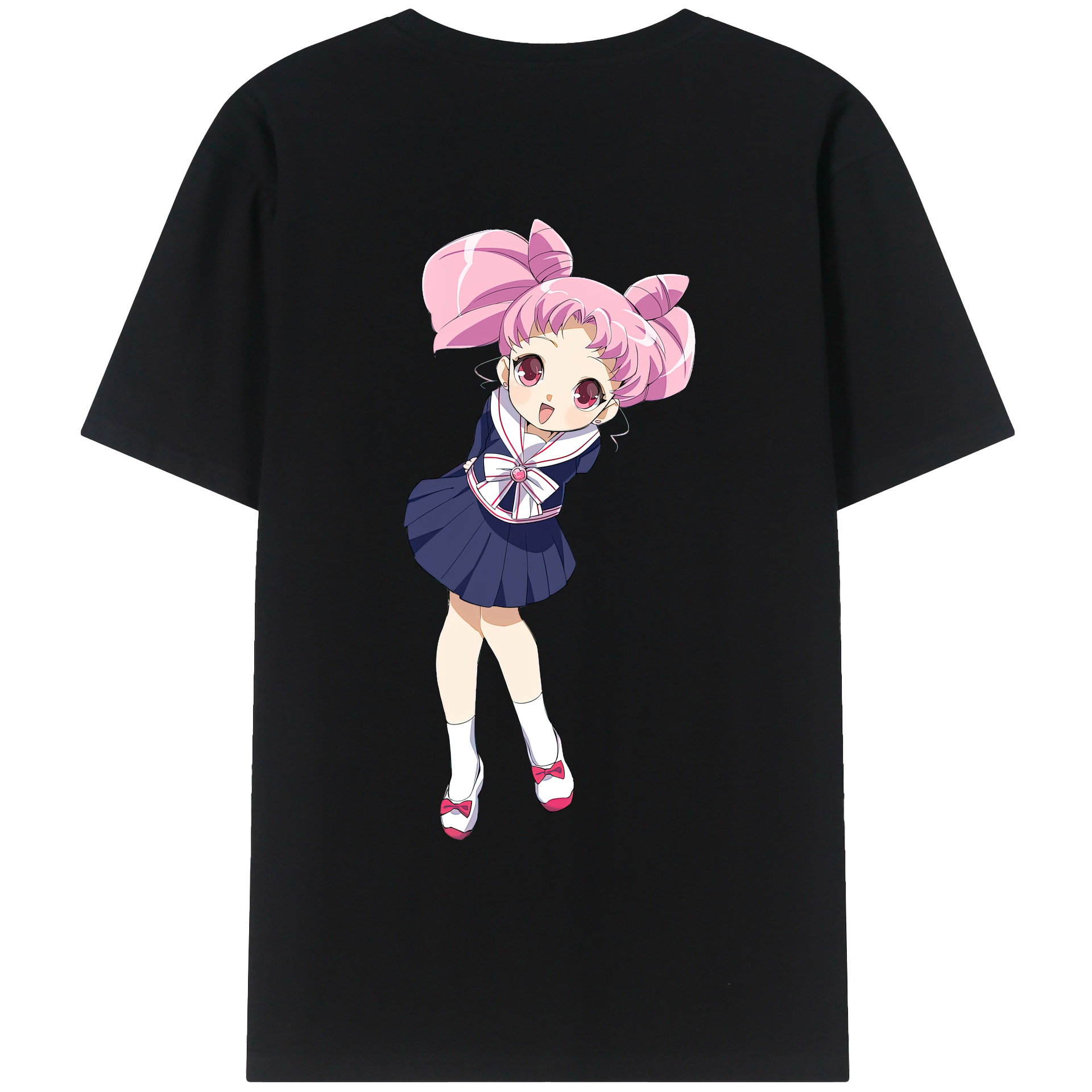 （画像用） 美少女戦士セーラームーン ちびうさ Sailor Moon Chibiusa Tsukino Usagi Small Lady Serenity レディース半袖Tシャツ(バックプリント)