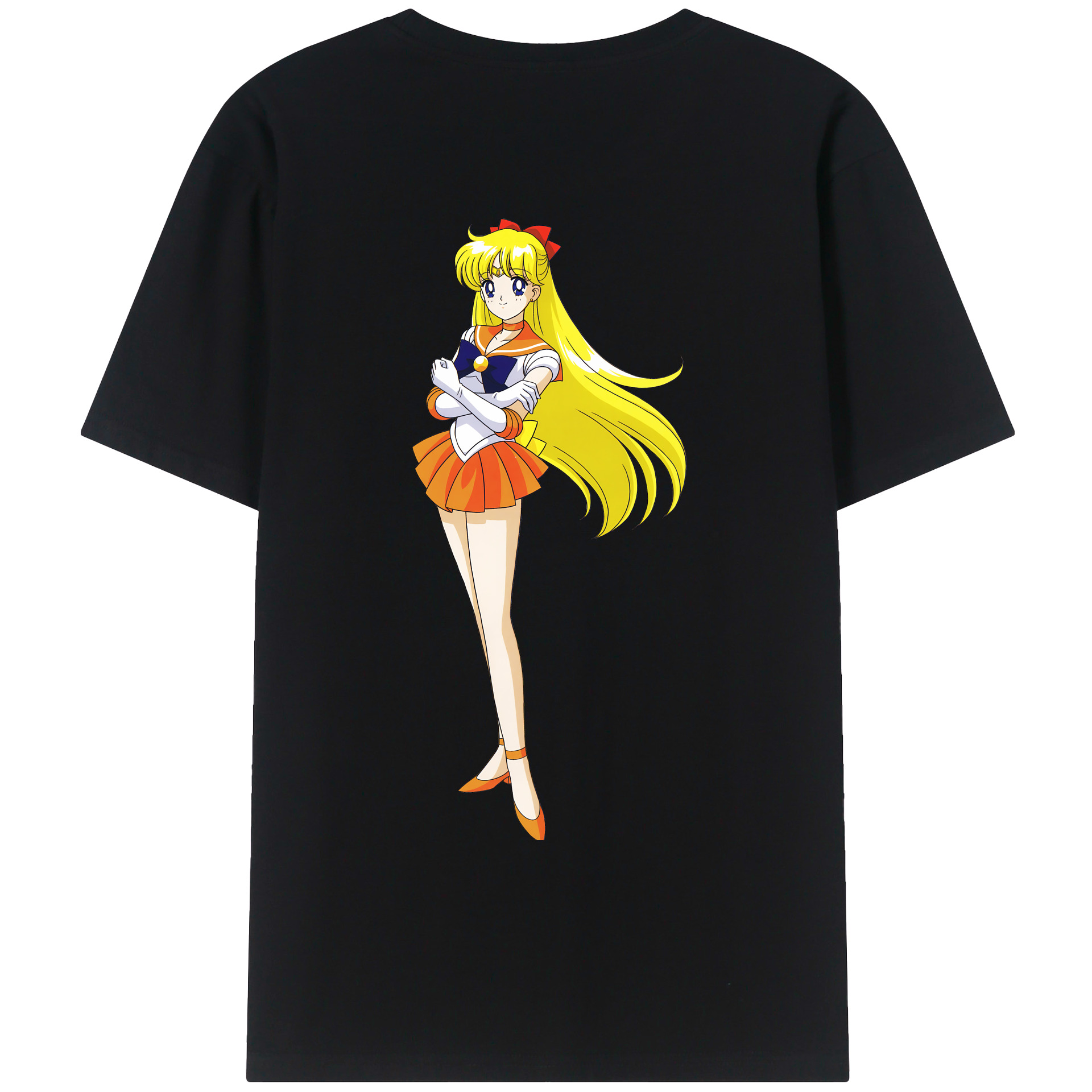 （画像用） 美少女戦士セーラームーン 愛野 美奈子 あいの みなこ Sailor Moon Aino Minako レディース半袖Tシャツ(バックプリント)