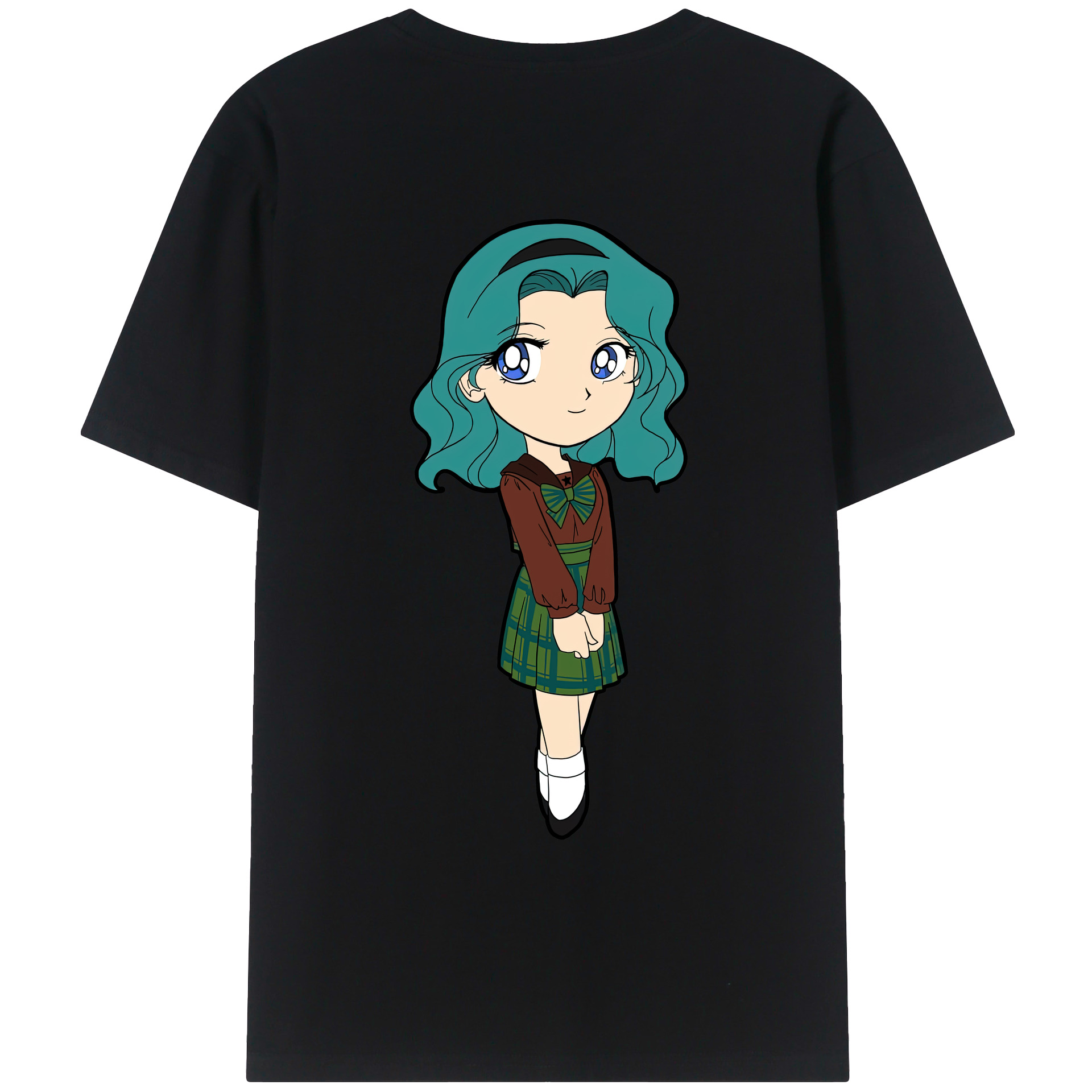 （画像用） 美少女戦士セーラームーン 海王 みちる（かいおう みちる） Sailor Moon Kaiou Michiru レディース半袖Tシャツ(バックプリント)