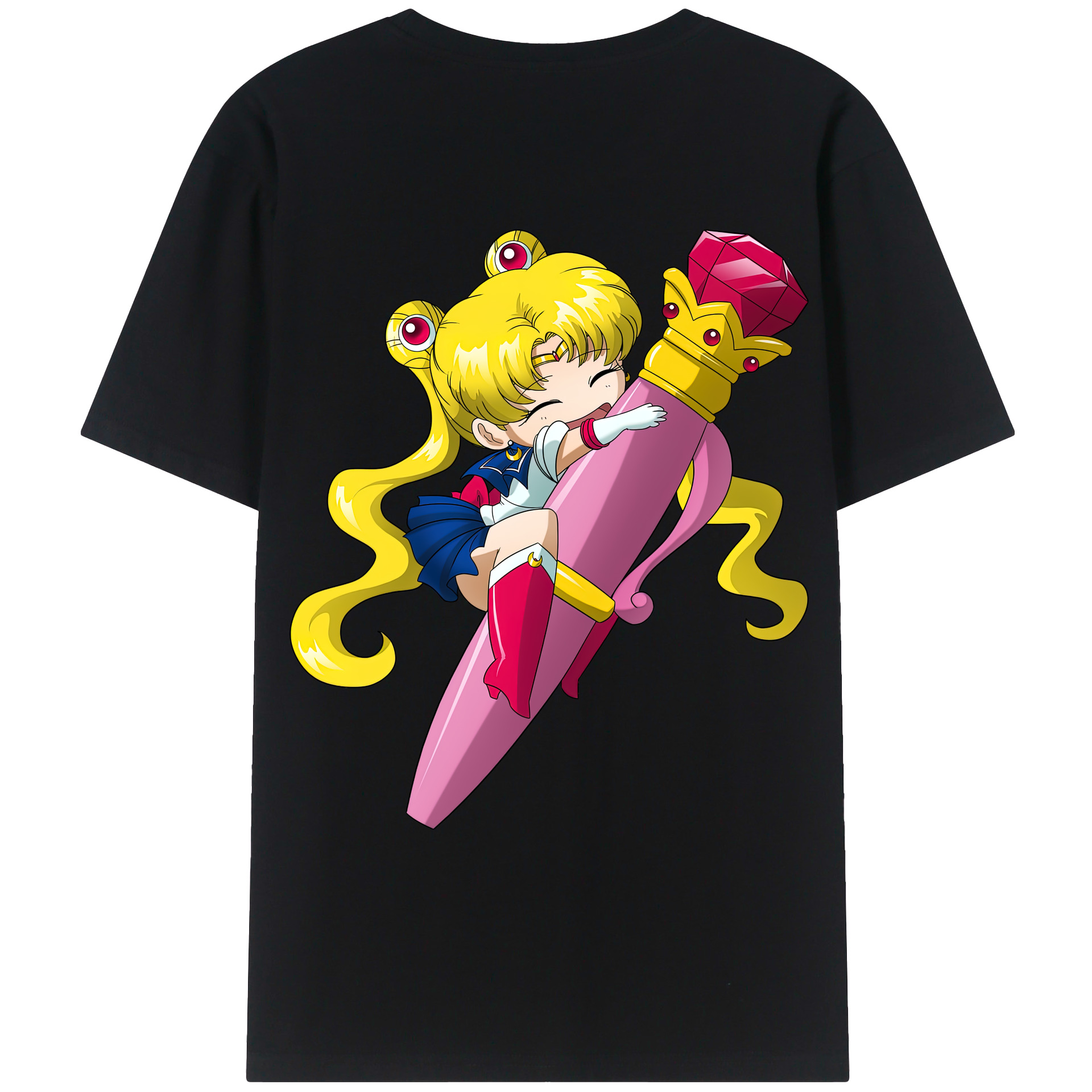 （画像用） 美少女戦士セーラームーン 月野 うさぎ つきの うさぎ Sailor Moon Tsukino Usagi レディース半袖Tシャツ(バックプリント)