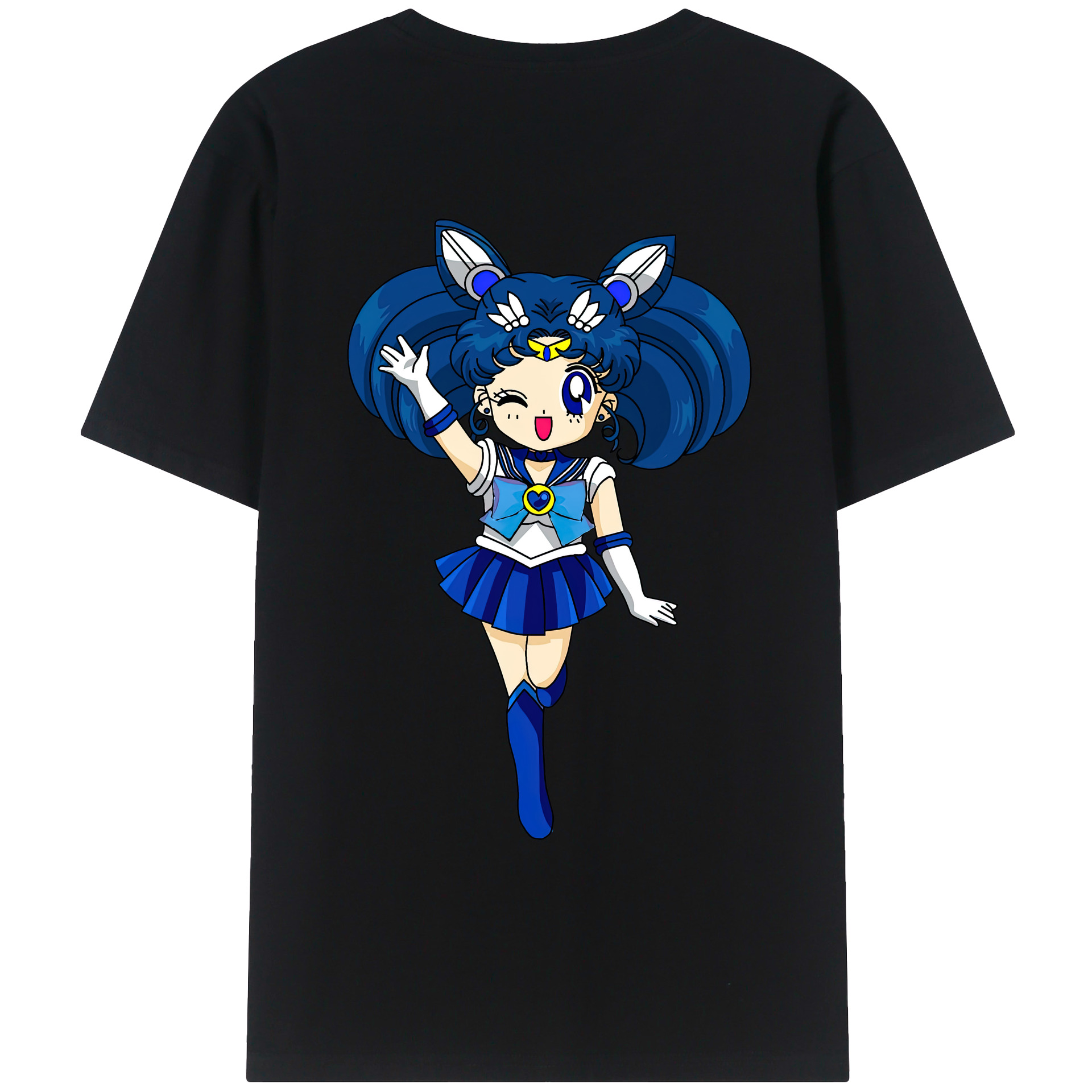 （画像用） 美少女戦士セーラームーン 水野 亜美 みずの あみ Sailor Moon Mizuno Ami レディース半袖Tシャツ(バックプリント)