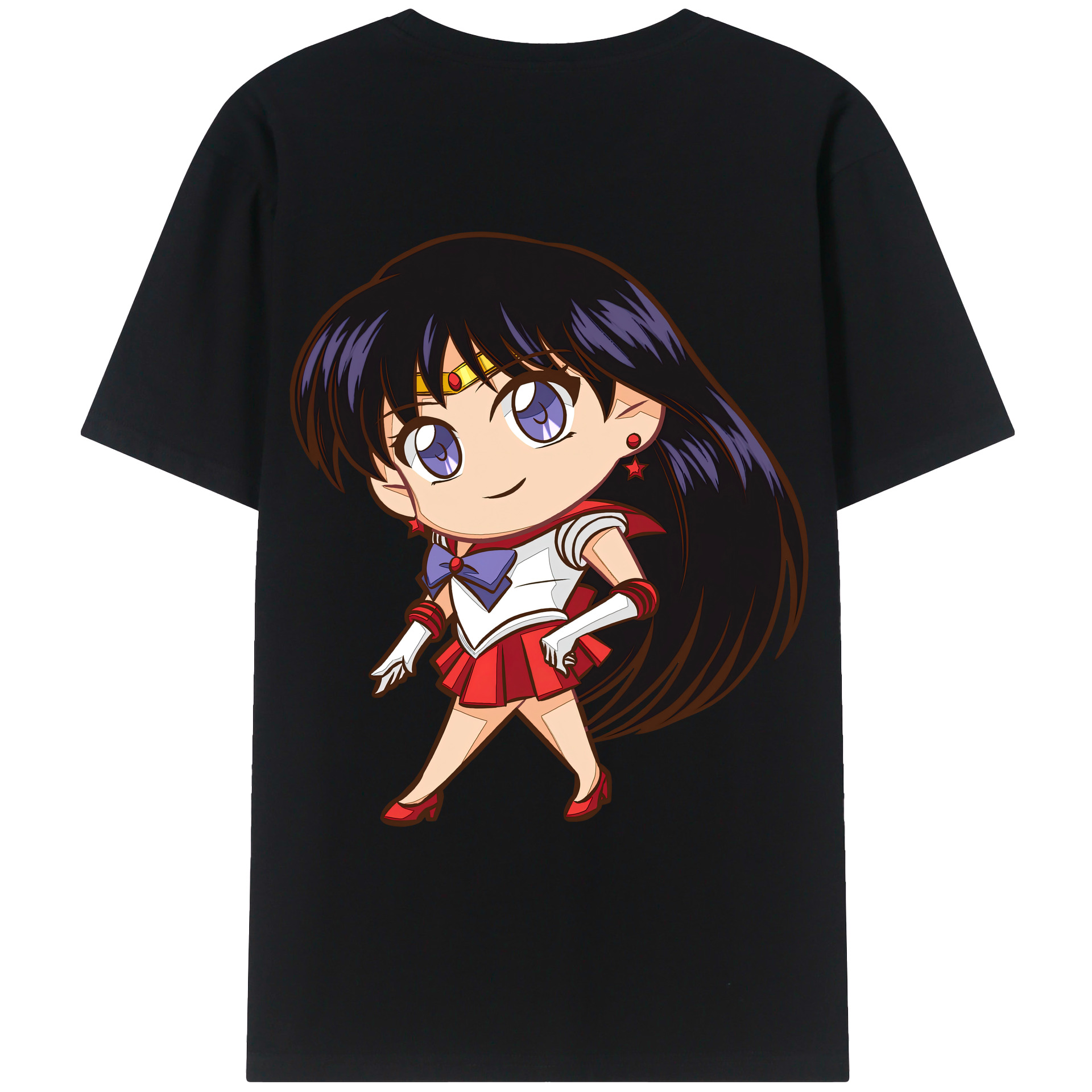 （画像用） 美少女戦士セーラームーン 火野レイ ひの レイ Sailor Moon Hino Rei （セーラーマーズ,Sailor Mars） レディース半袖Tシャツ(バックプリント)