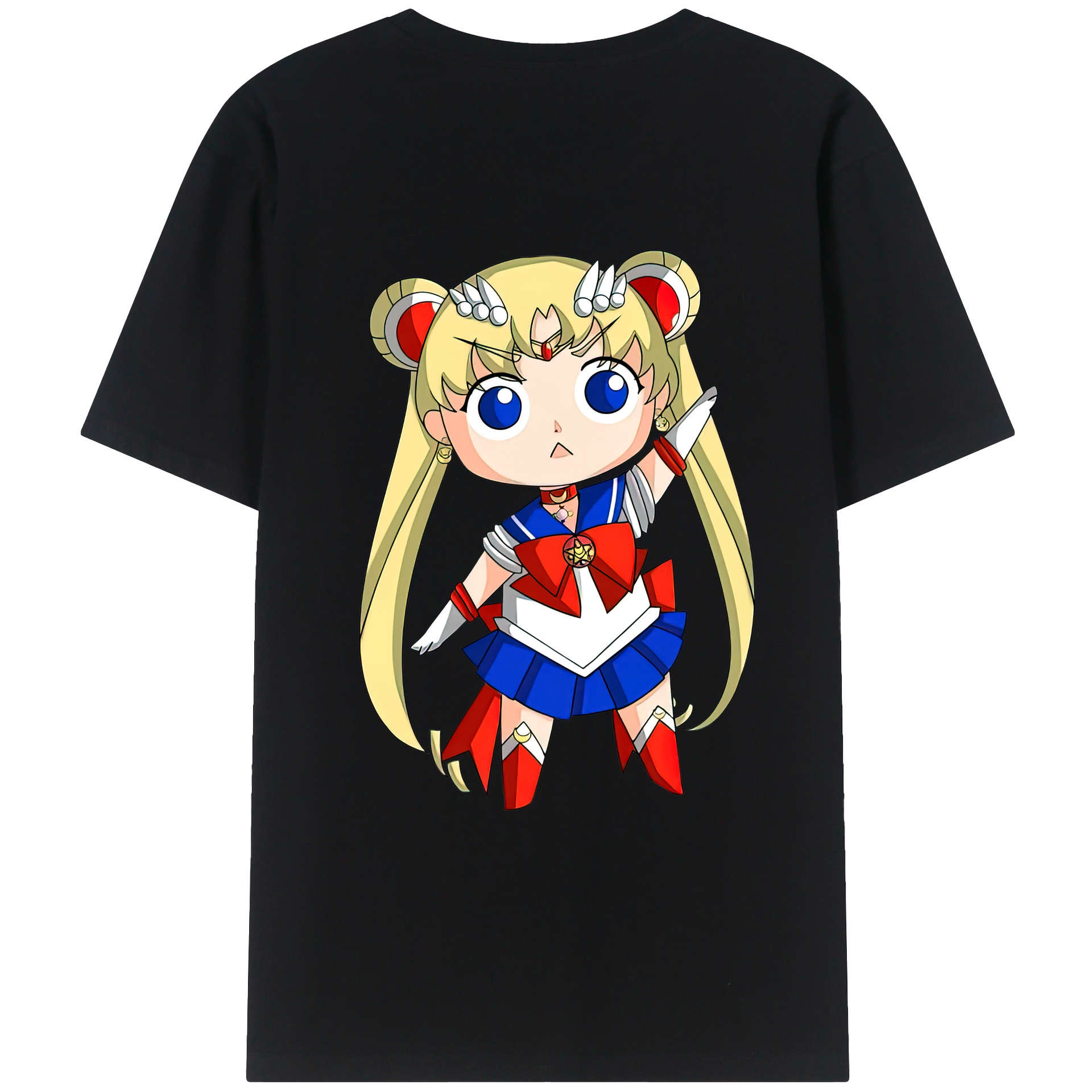 （画像用） 美少女戦士セーラームーン 月野 うさぎ つきの うさぎ Sailor Moon Tsukino Usagi レディース半袖Tシャツ(バックプリント)