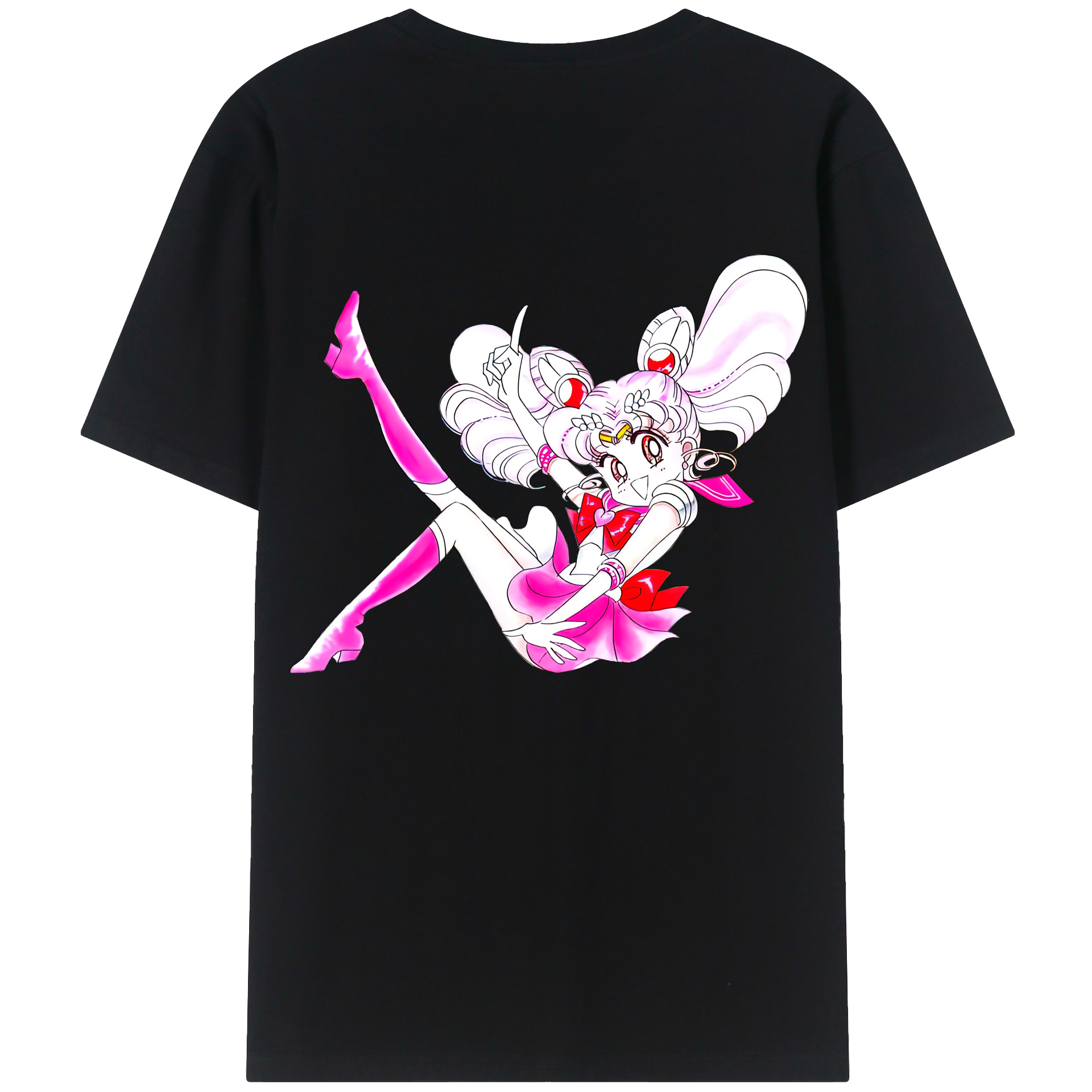 （画像用） 美少女戦士セーラームーン ちびうさ Sailor Moon Chibiusa Tsukino Usagi Small Lady Serenity レディース半袖Tシャツ(バックプリント)