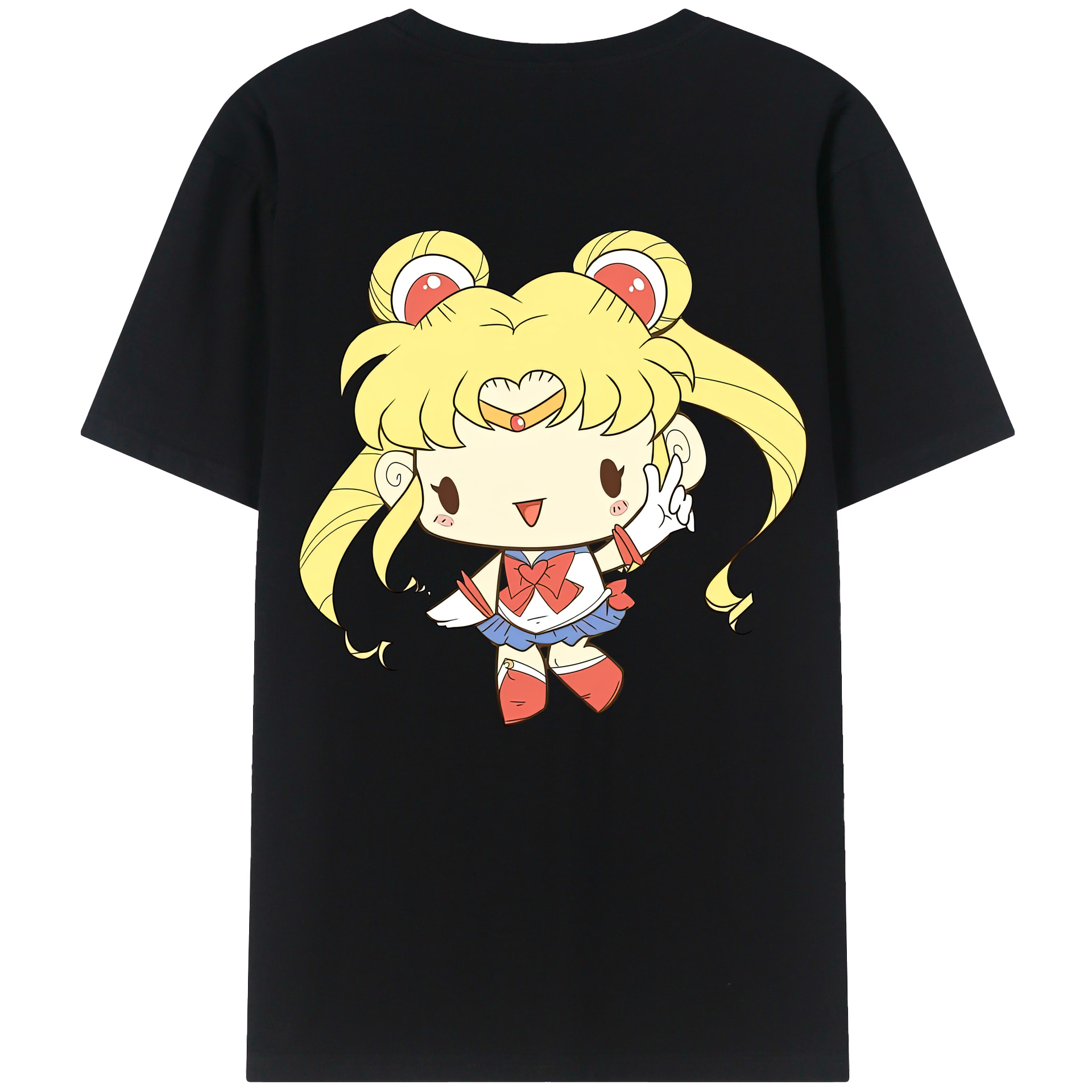 （画像用） 美少女戦士セーラームーン 月野 うさぎ つきの うさぎ Sailor Moon Tsukino Usagi レディース半袖Tシャツ(バックプリント)