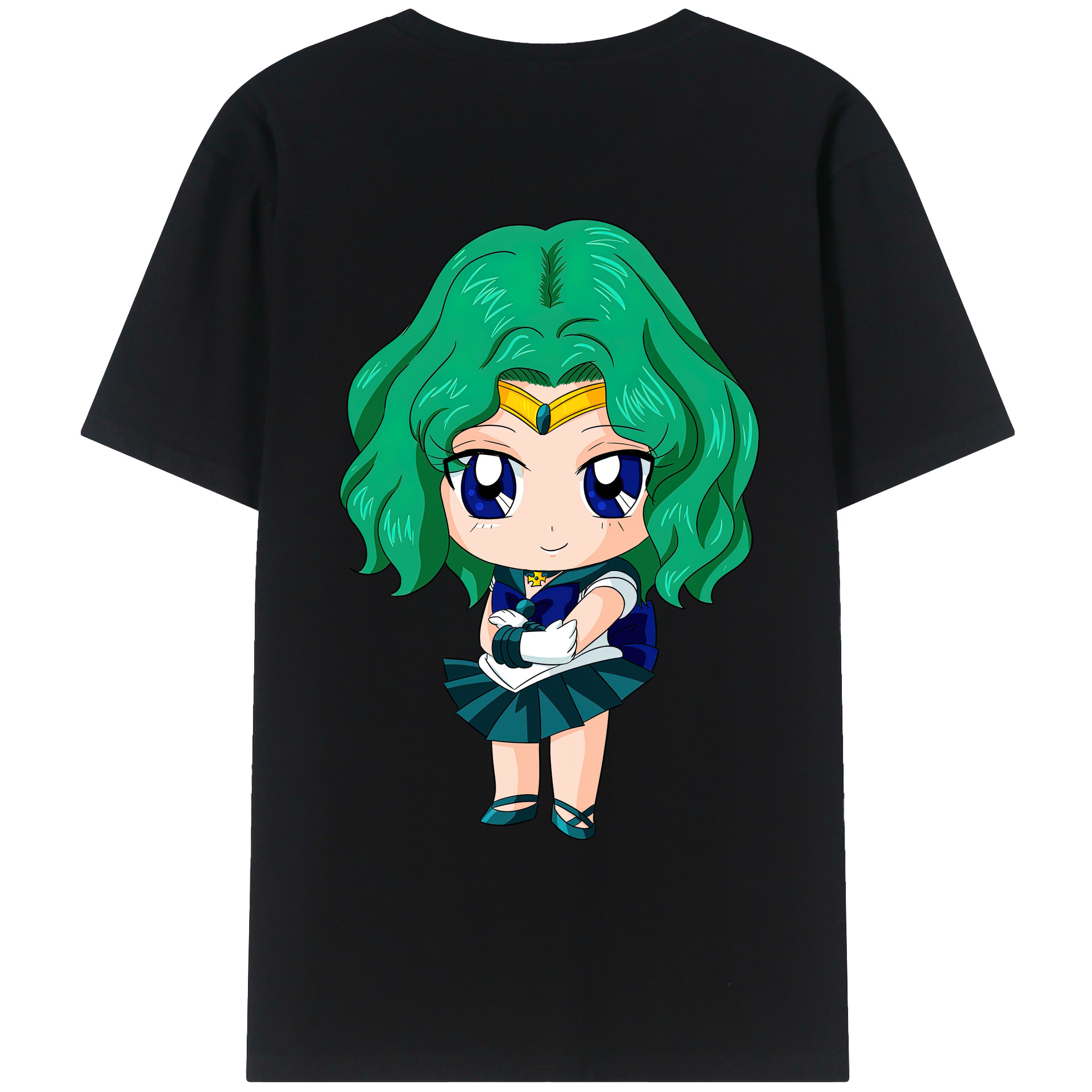 （画像用） 美少女戦士セーラームーン 海王 みちる（かいおう みちる） Sailor Moon Kaiou Michiru レディース半袖Tシャツ(バックプリント)