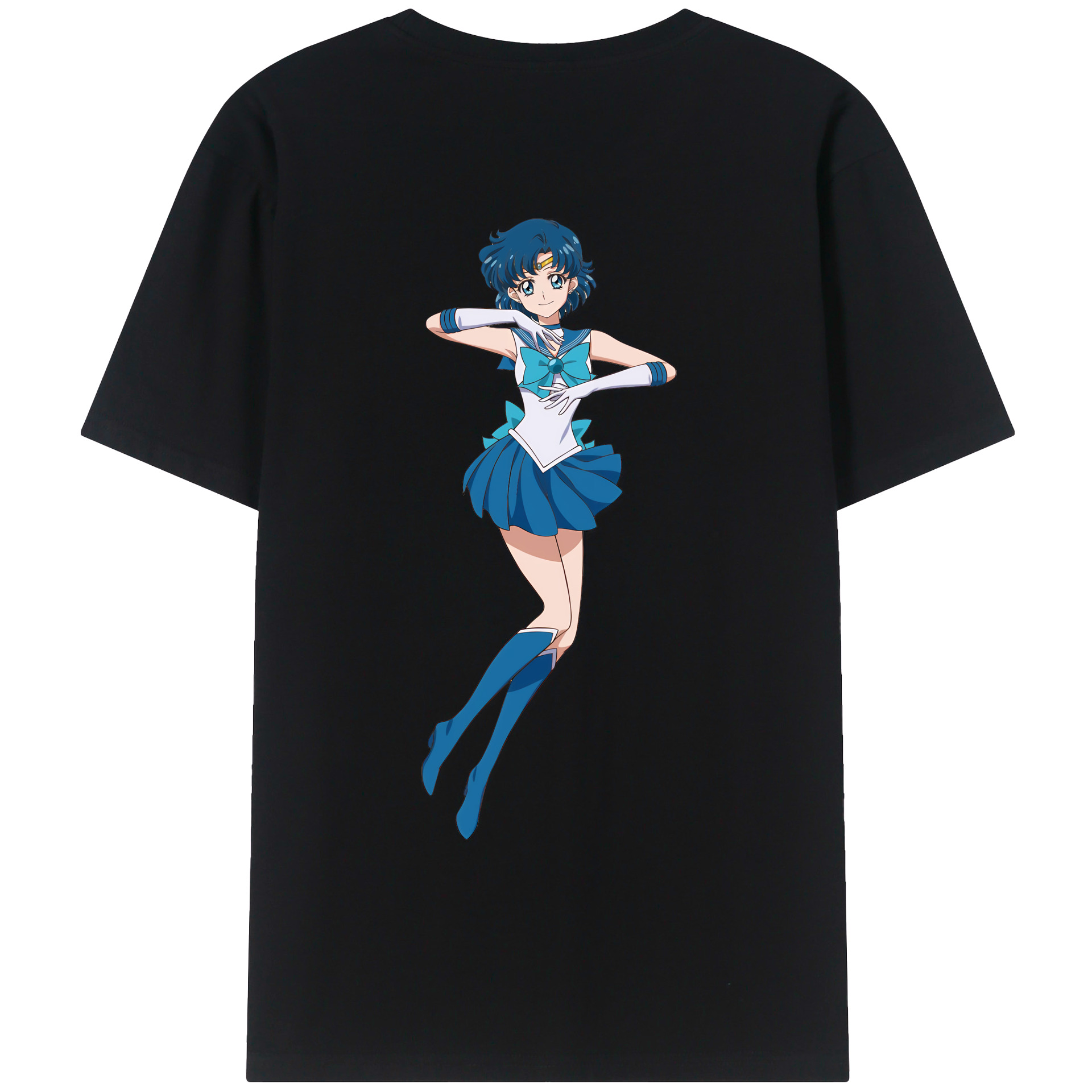 （画像用） 美少女戦士セーラームーン 水野 亜美 みずの あみ Sailor Moon Mizuno Ami レディース半袖Tシャツ(バックプリント)