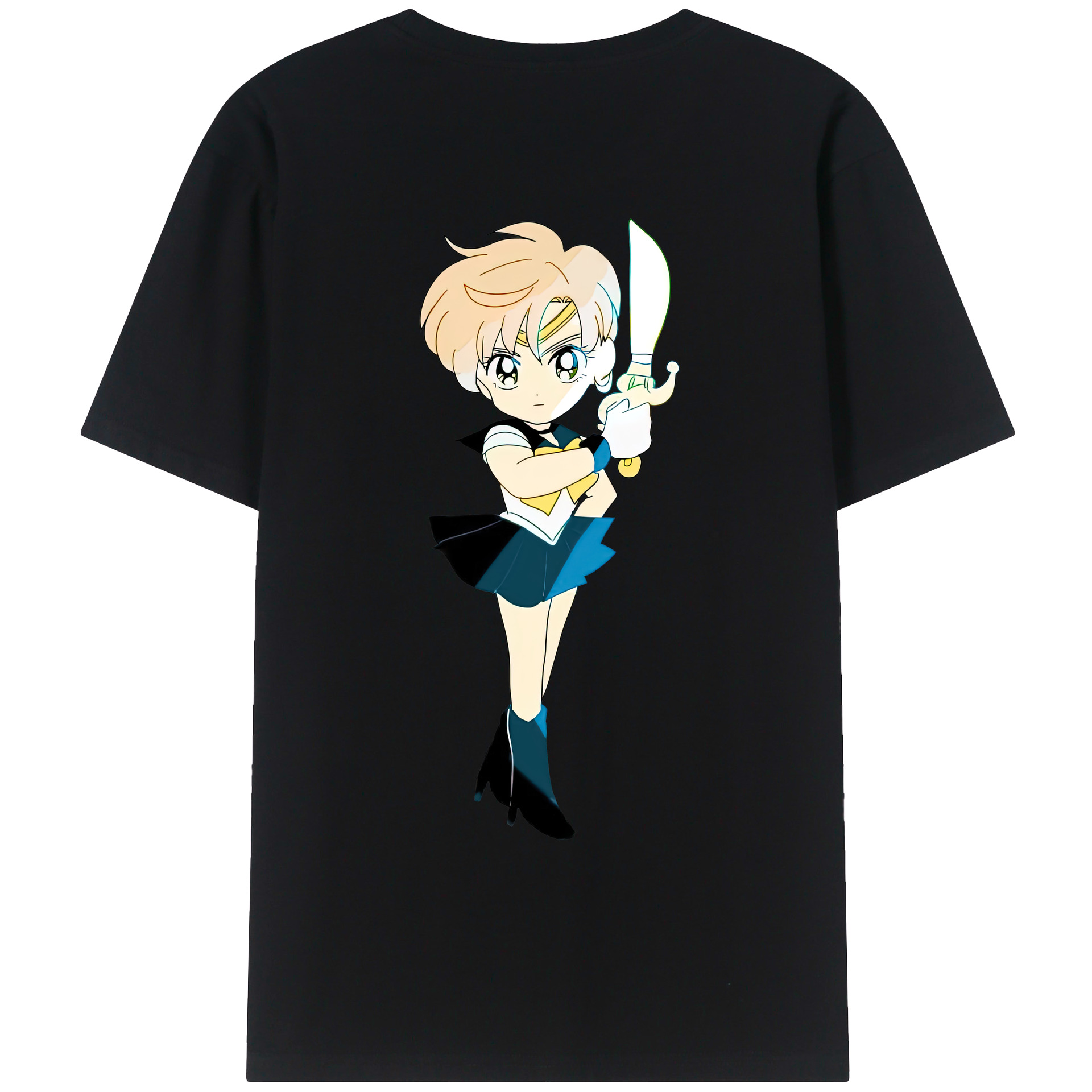 （画像用） 美少女戦士セーラームーン 天王はるか Sailor Moon Tenoh Haruka レディース半袖Tシャツ(バックプリント)
