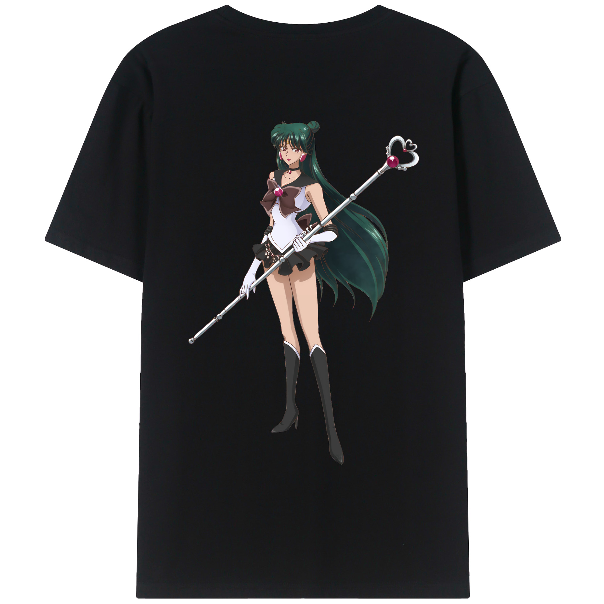 （画像用） 美少女戦士セーラームーン 冥王せつな Sailor Moon Meiou Setsuna レディース半袖Tシャツ(バックプリント)