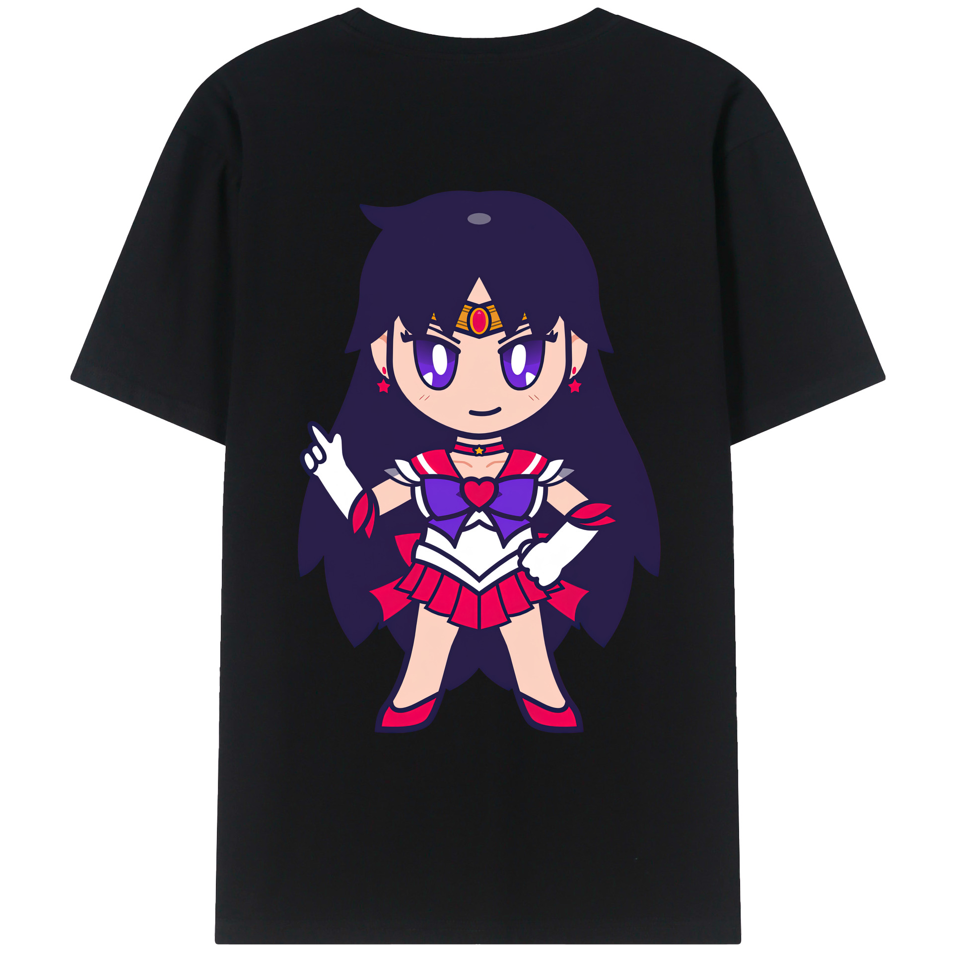 （画像用） 美少女戦士セーラームーン 火野レイ ひの レイ Sailor Moon Hino Rei （セーラーマーズ,Sailor Mars） レディース半袖Tシャツ(バックプリント)