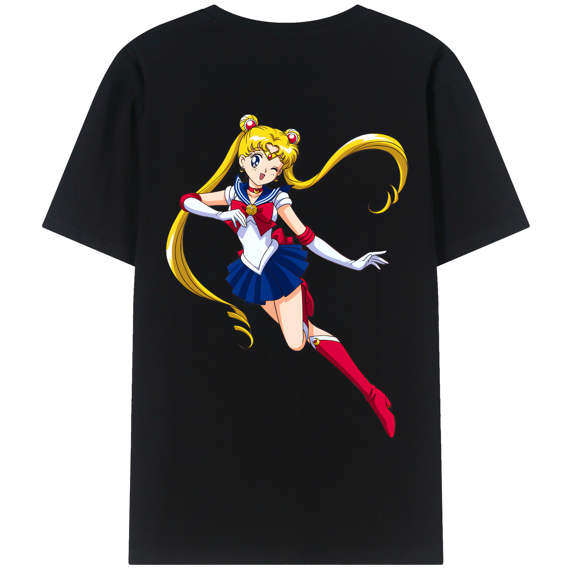 （画像用） 美少女戦士セーラームーン 月野 うさぎ つきの うさぎ Sailor Moon Tsukino Usagi レディース半袖Tシャツ(バックプリント)