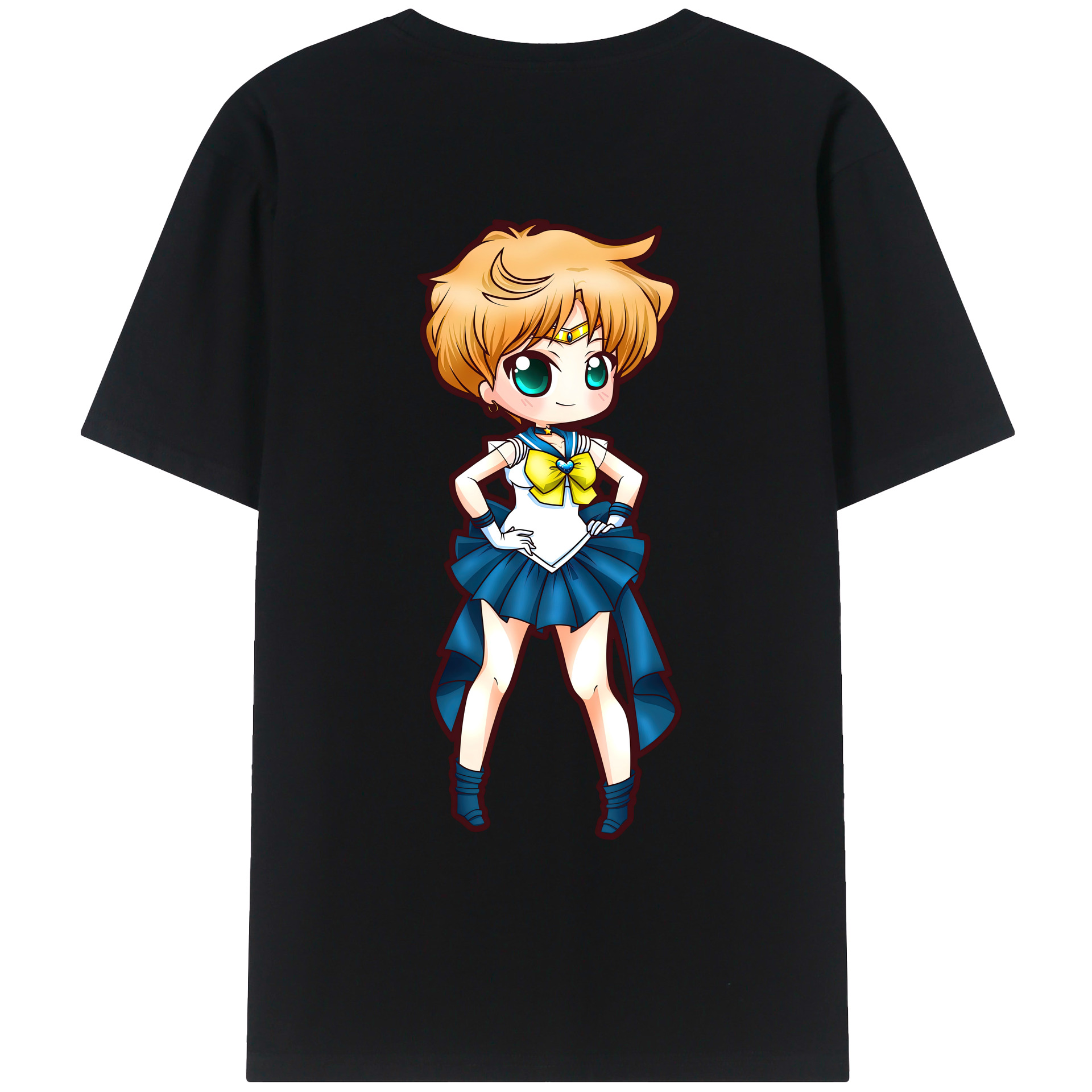 （画像用） 美少女戦士セーラームーン 天王はるか Sailor Moon Tenoh Haruka レディース半袖Tシャツ(バックプリント)