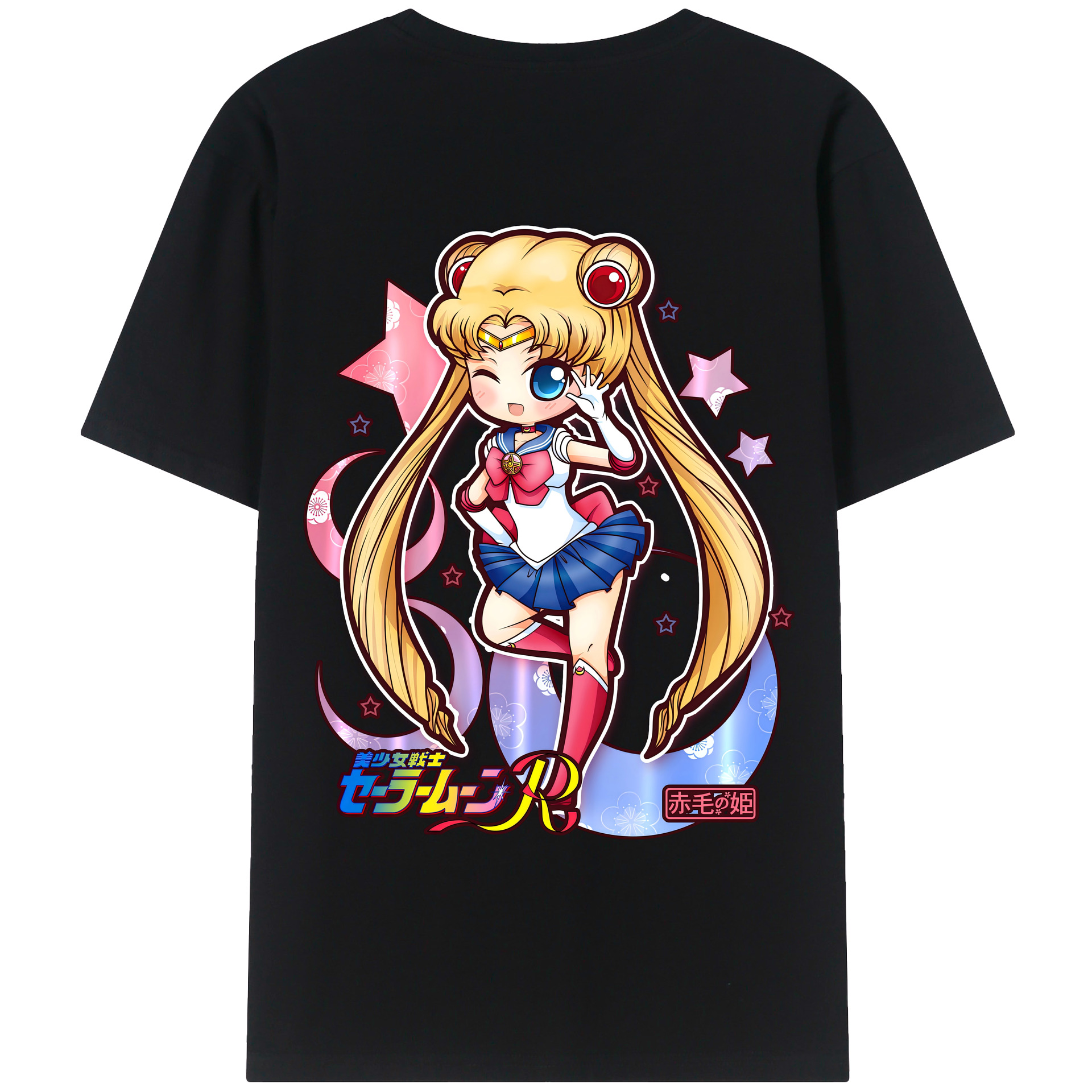 （画像用） 美少女戦士セーラームーン 月野 うさぎ つきの うさぎ Sailor Moon Tsukino Usagi レディース半袖Tシャツ(バックプリント)