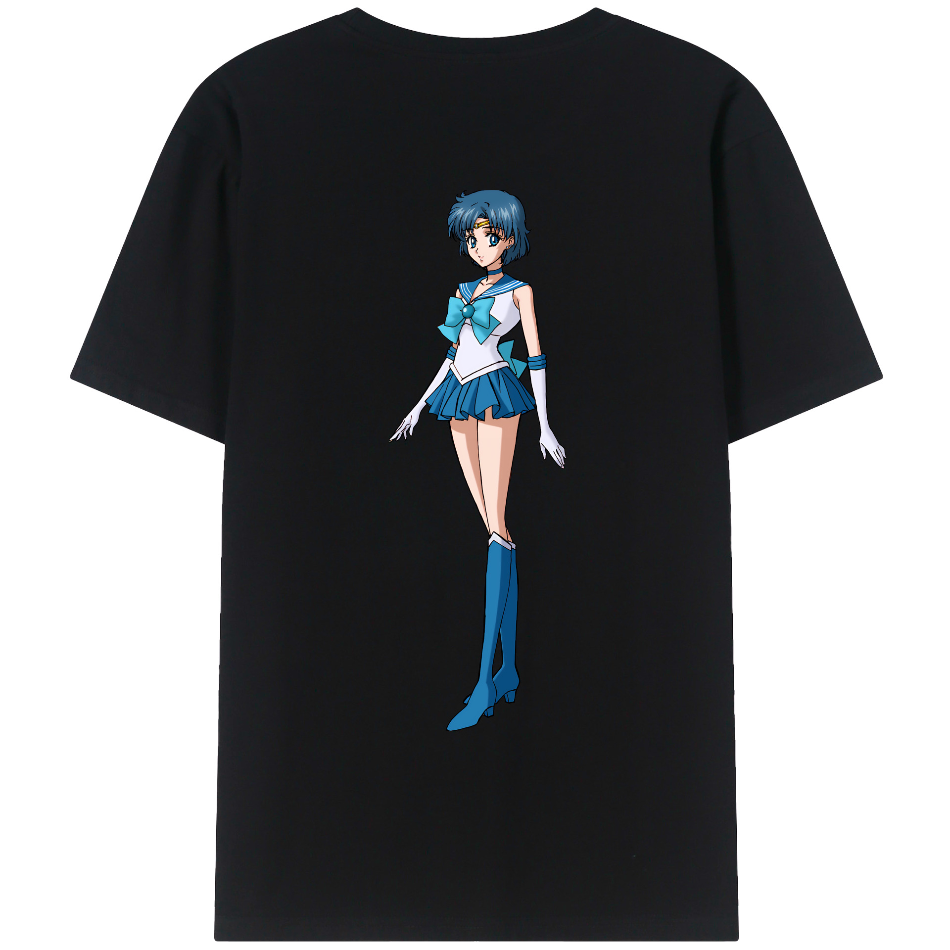 （画像用） 美少女戦士セーラームーン 水野 亜美 みずの あみ Sailor Moon Mizuno Ami レディース半袖Tシャツ(バックプリント)
