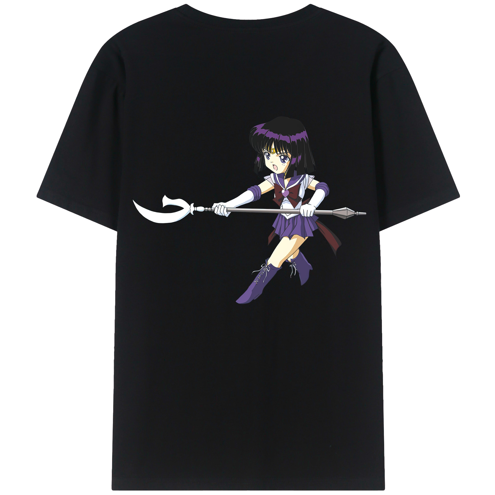 （画像用） 美少女戦士セーラームーン 土萠ほたる Sailor Moon Tomoe Hotaru （セーラーサターン；Sailor Saturn） レディース半袖Tシャツ(バックプリント)