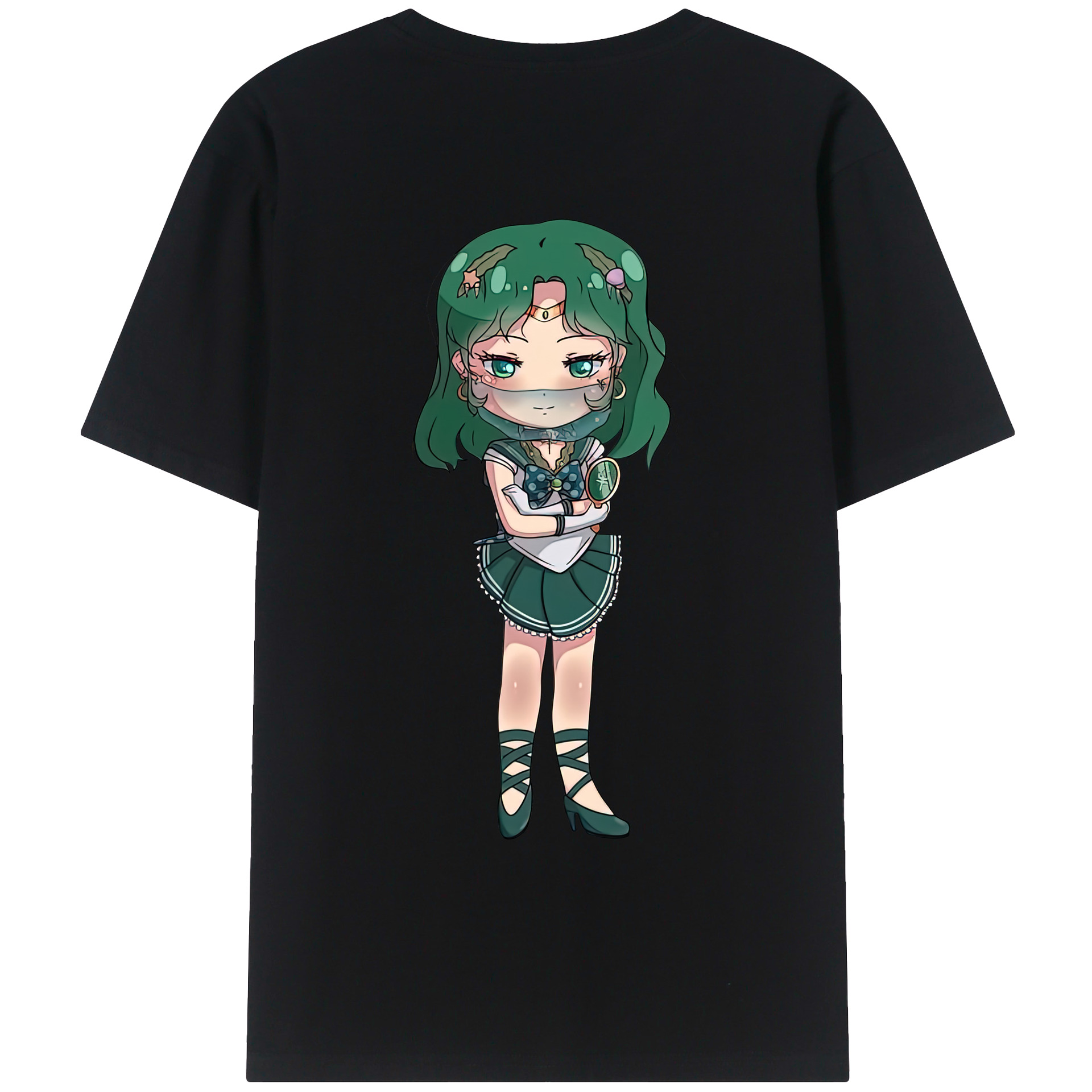 （画像用） 美少女戦士セーラームーン 海王 みちる（かいおう みちる） Sailor Moon Kaiou Michiru レディース半袖Tシャツ(バックプリント)
