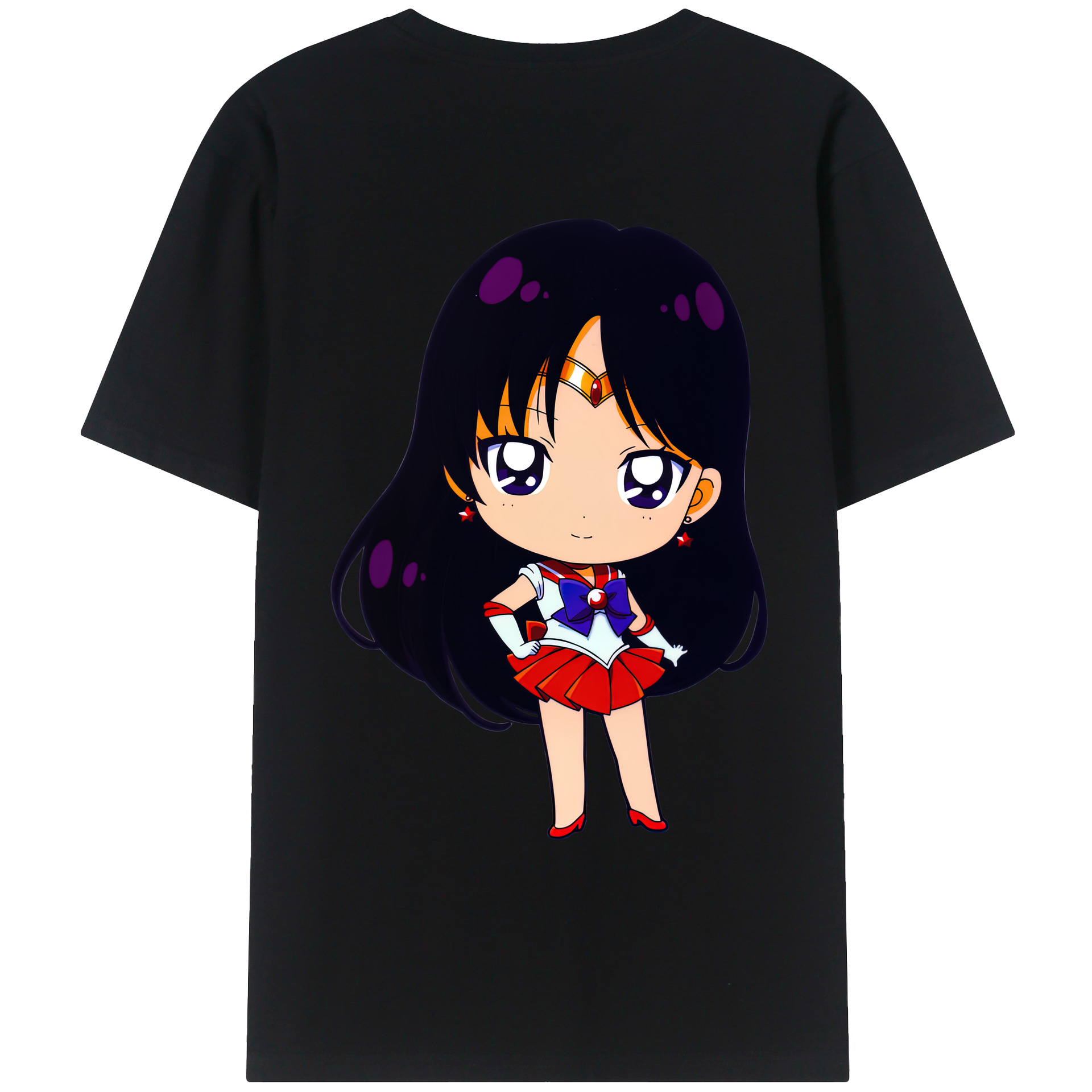 （画像用） 美少女戦士セーラームーン 火野レイ ひの レイ Sailor Moon Hino Rei （セーラーマーズ,Sailor Mars） レディース半袖Tシャツ(バックプリント)