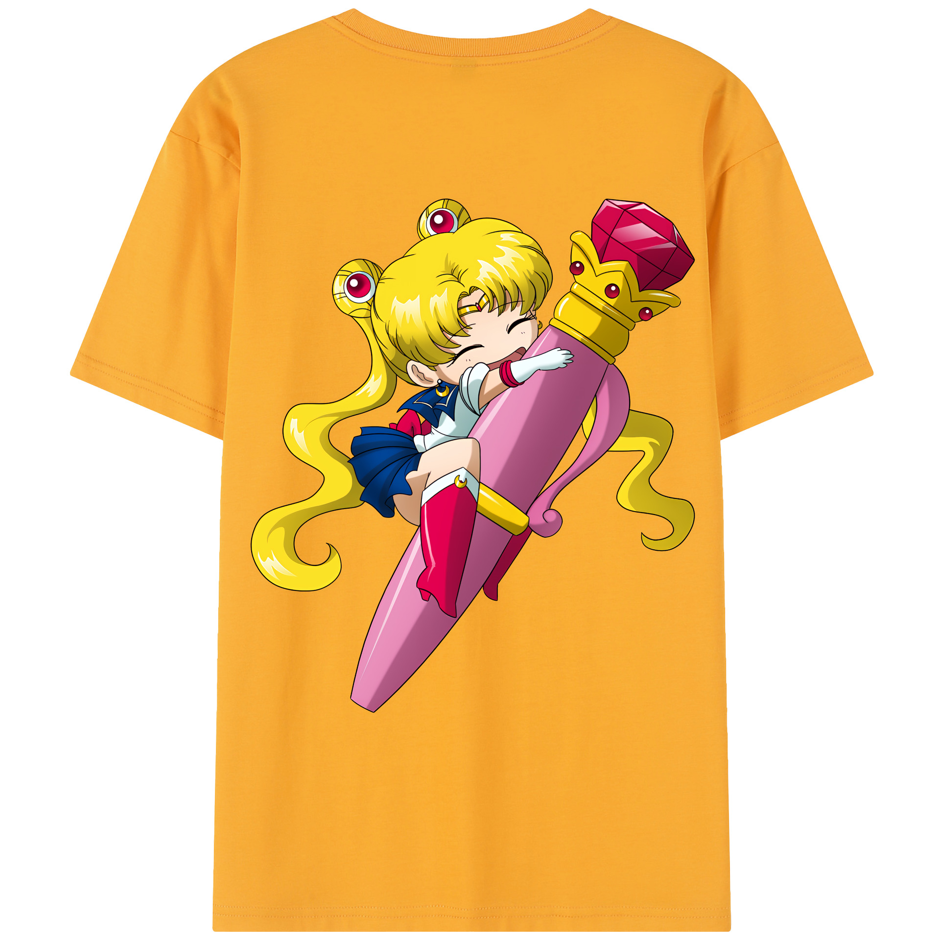 （画像用） 美少女戦士セーラームーン 月野 うさぎ つきの うさぎ Sailor Moon Tsukino Usagi レディース半袖Tシャツ(バックプリント)