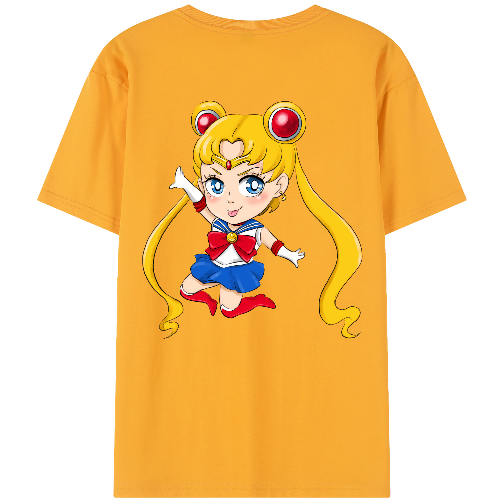 （画像用） 美少女戦士セーラームーン 月野 うさぎ つきの うさぎ Sailor Moon Tsukino Usagi レディース半袖Tシャツ(バックプリント)