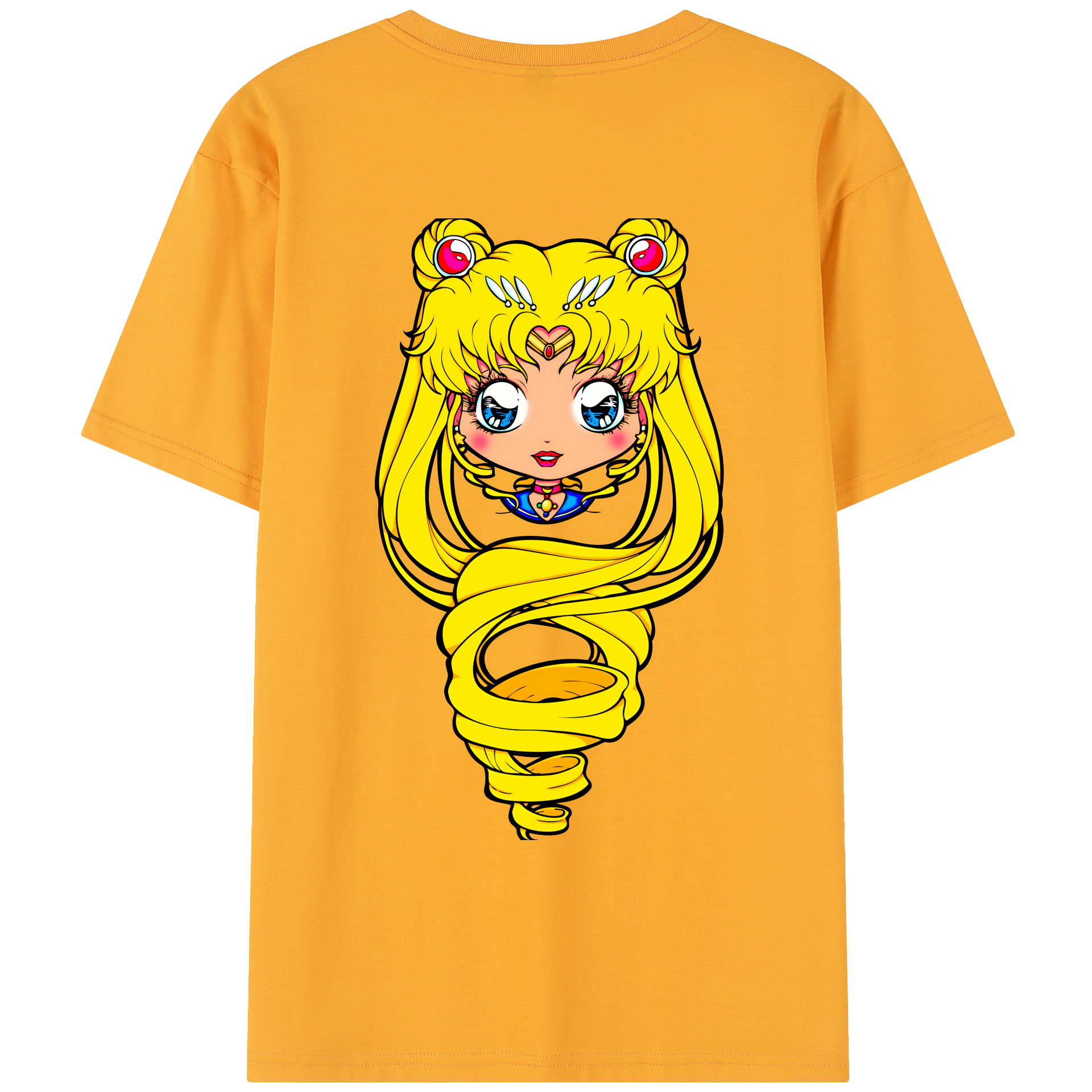 （画像用） 美少女戦士セーラームーン 月野 うさぎ つきの うさぎ Sailor Moon Tsukino Usagi レディース半袖Tシャツ(バックプリント)