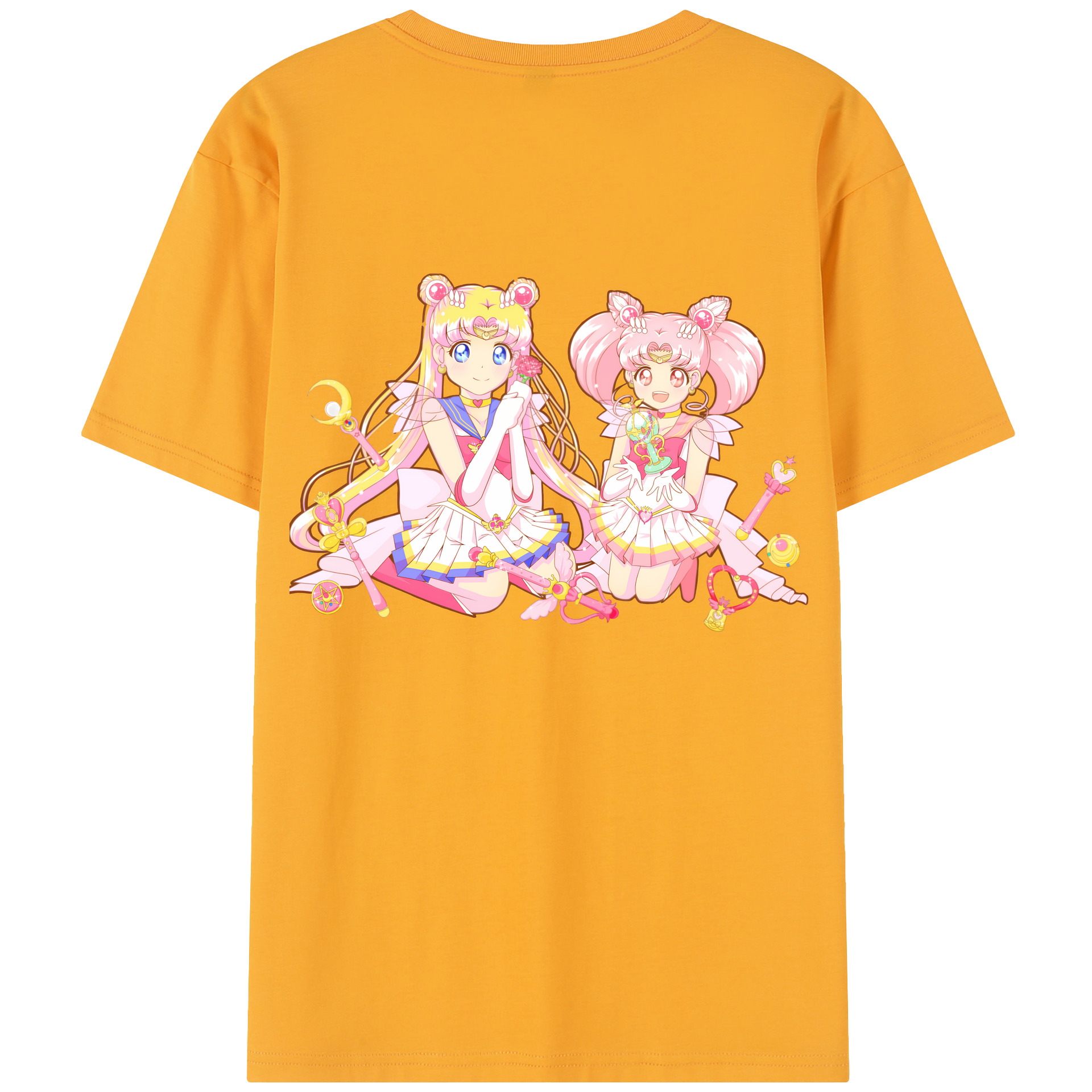 （画像用） 美少女戦士セーラームーン 月野 うさぎ つきの うさぎ Sailor Moon Tsukino Usagi レディース半袖Tシャツ(バックプリント)