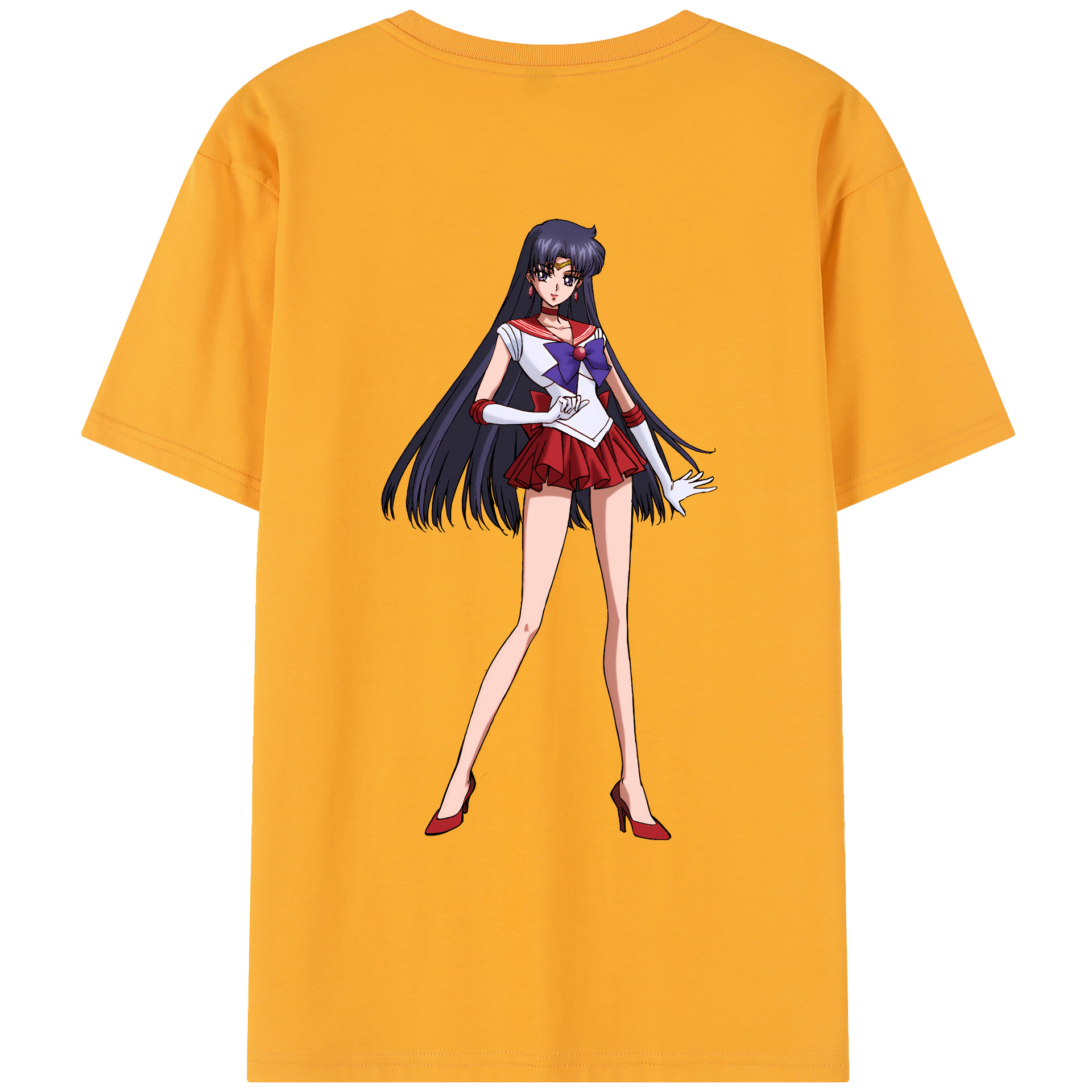 （画像用） 美少女戦士セーラームーン 火野レイ ひの レイ Sailor Moon Hino Rei （セーラーマーズ,Sailor Mars） レディース半袖Tシャツ(バックプリント)