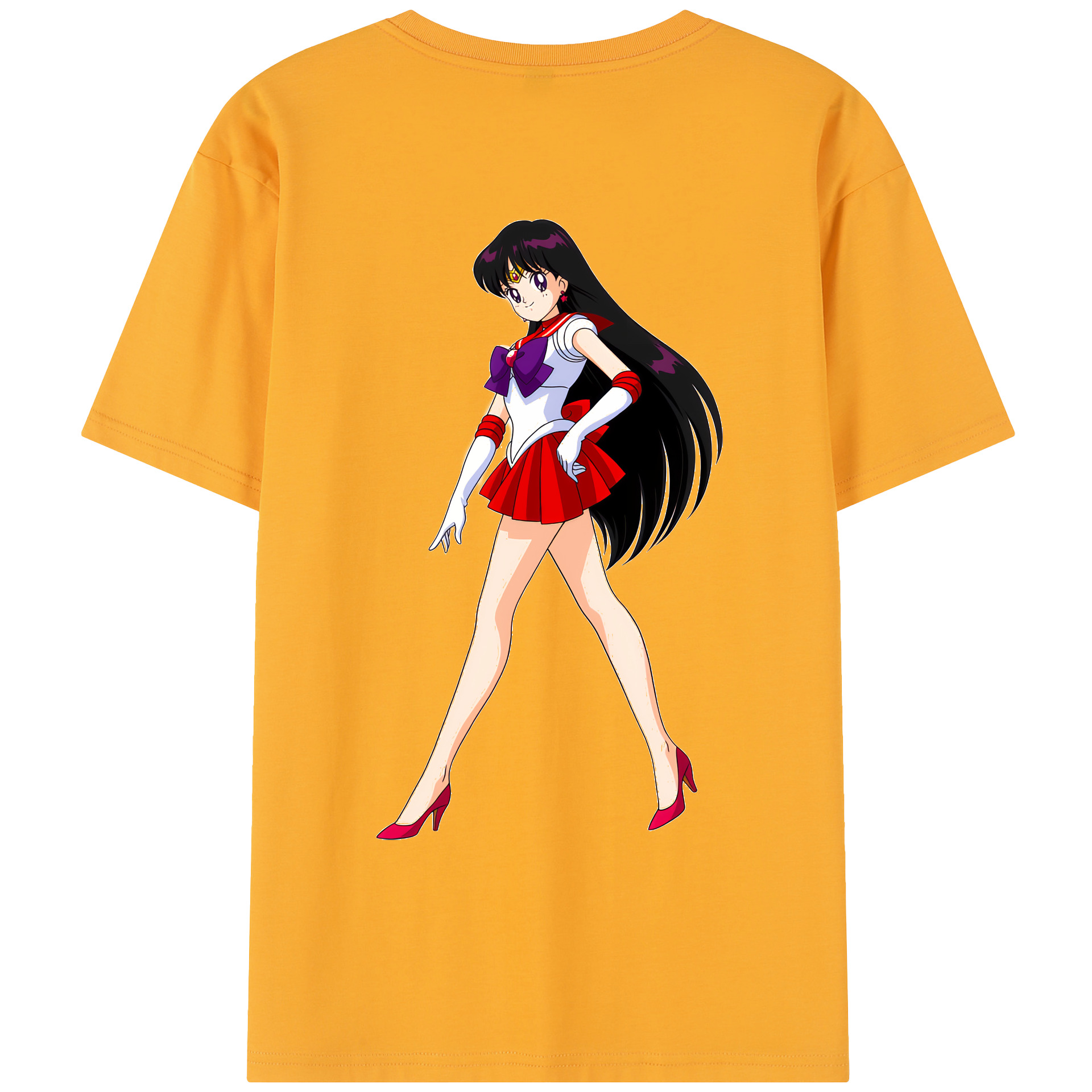 （画像用） 美少女戦士セーラームーン 火野レイ ひの レイ Sailor Moon Hino Rei （セーラーマーズ,Sailor Mars） レディース半袖Tシャツ(バックプリント)