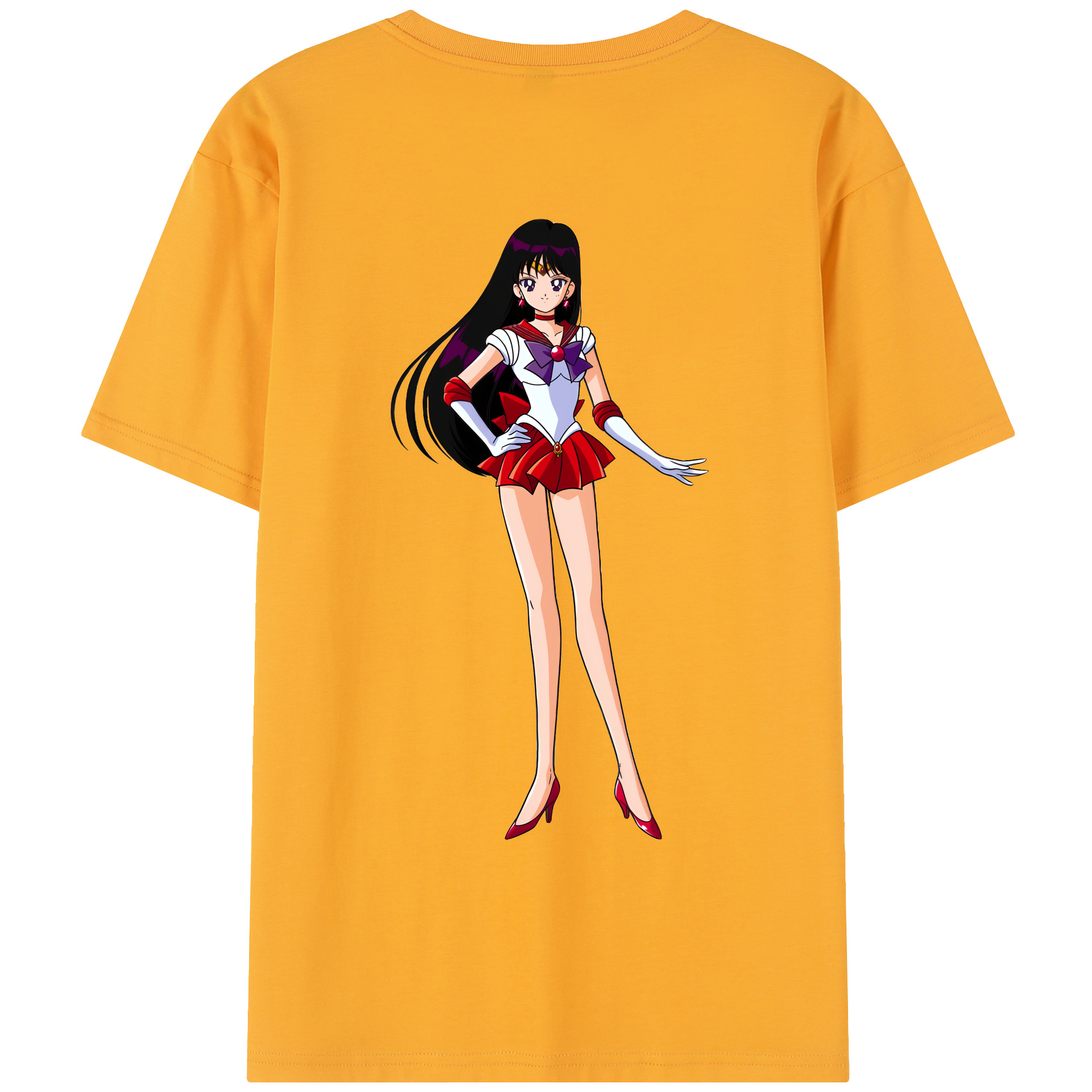 （画像用） 美少女戦士セーラームーン 火野レイ ひの レイ Sailor Moon Hino Rei （セーラーマーズ,Sailor Mars） レディース半袖Tシャツ(バックプリント)