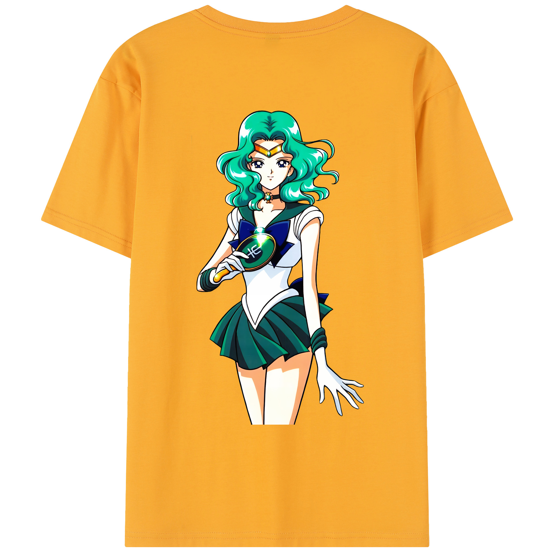 （画像用） 美少女戦士セーラームーン 海王 みちる（かいおう みちる） Sailor Moon Kaiou Michiru レディース半袖Tシャツ(バックプリント)