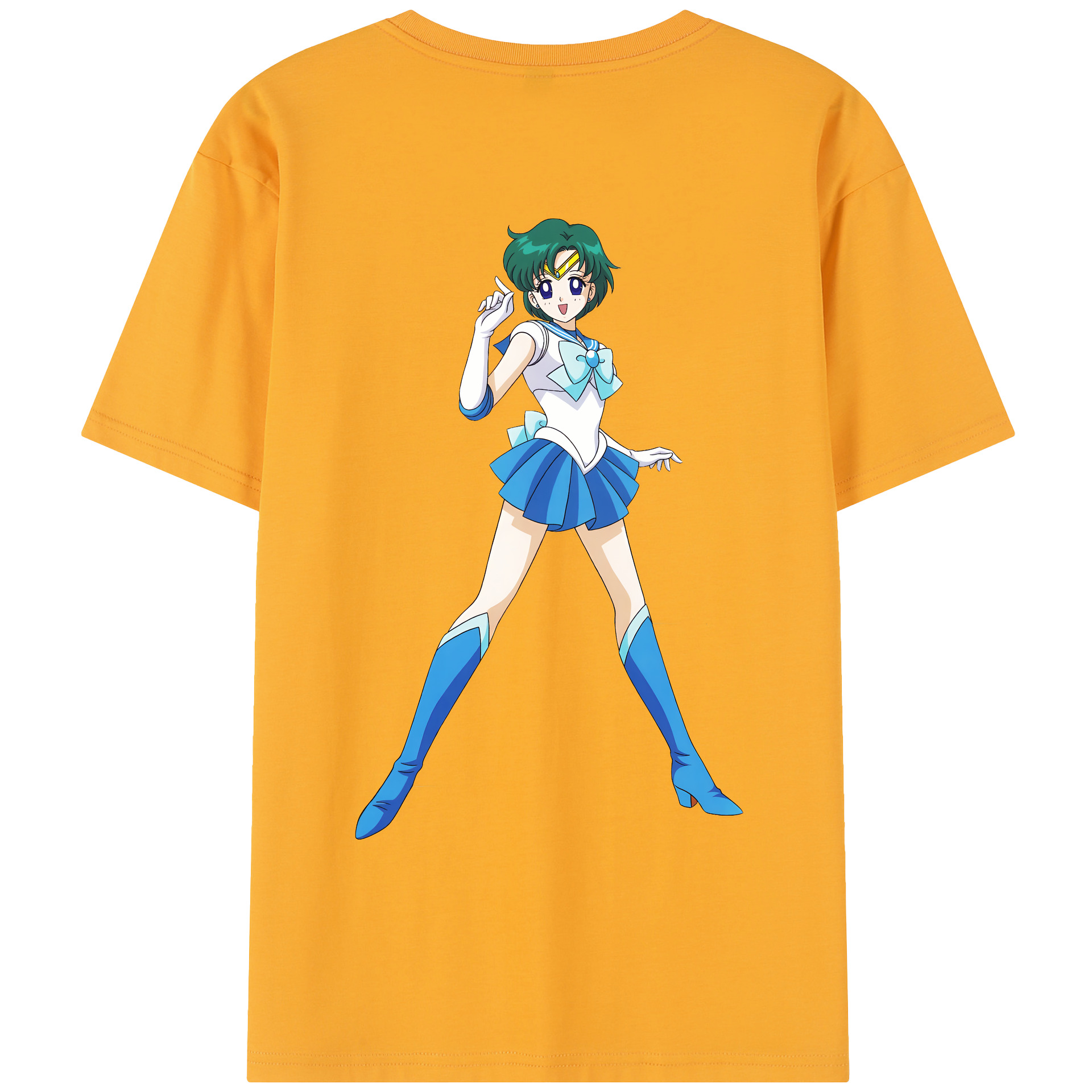 （画像用） 美少女戦士セーラームーン 海王 みちる（かいおう みちる） Sailor Moon Kaiou Michiru レディース半袖Tシャツ(バックプリント)
