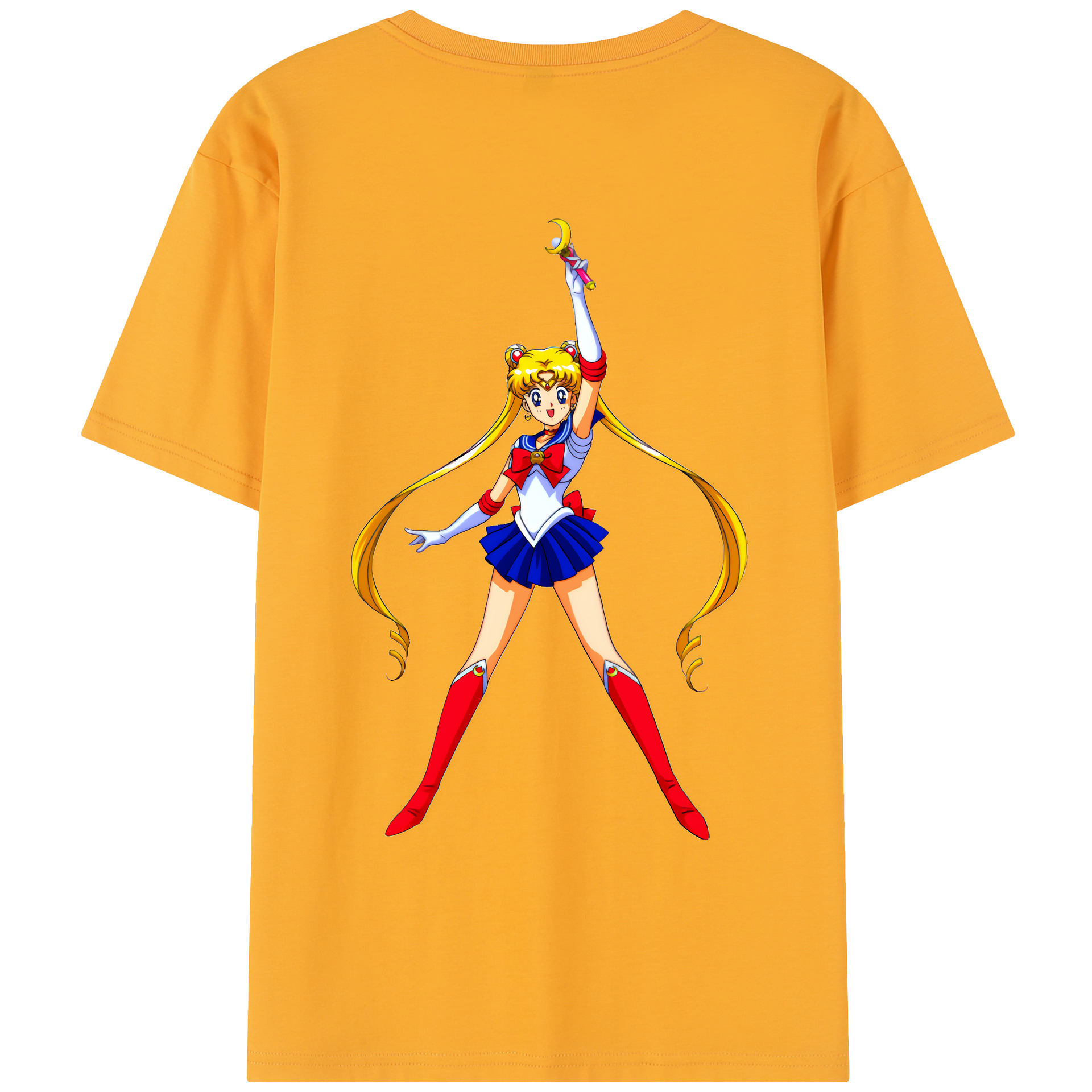 （画像用） 美少女戦士セーラームーン 月野 うさぎ つきの うさぎ Sailor Moon Tsukino Usagi レディース半袖Tシャツ(バックプリント)