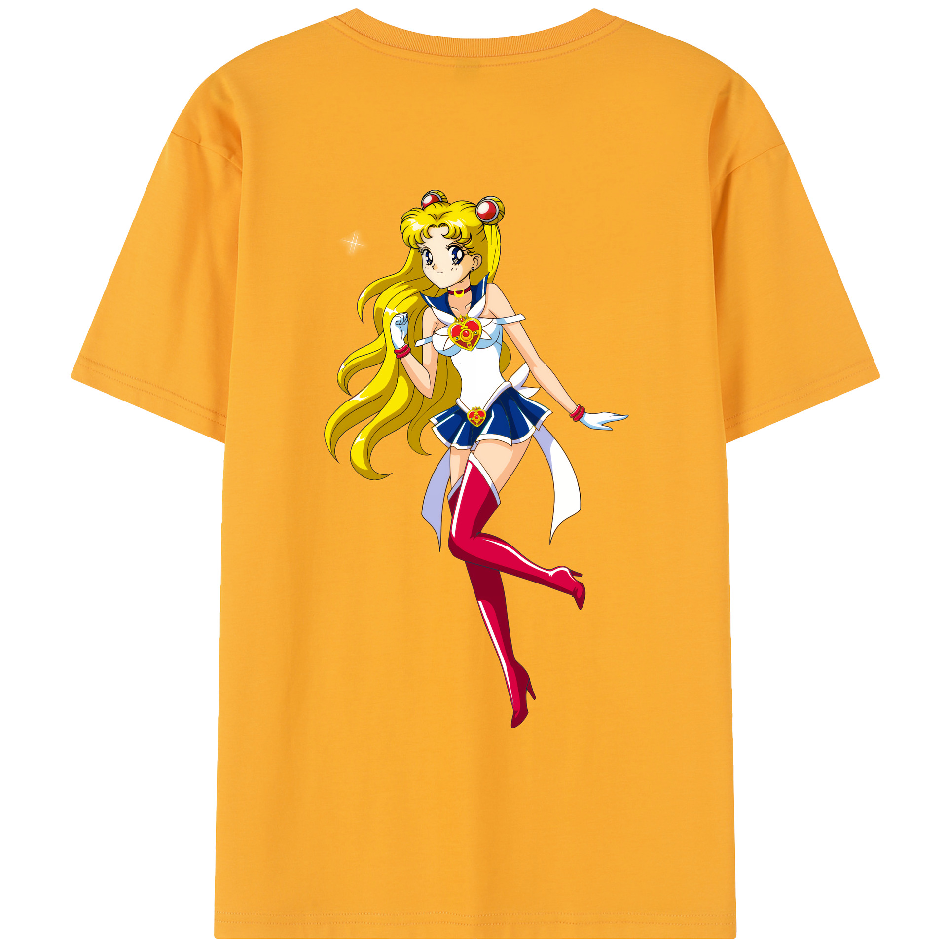 （画像用） 美少女戦士セーラームーン 月野 うさぎ つきの うさぎ Sailor Moon Tsukino Usagi レディース半袖Tシャツ(バックプリント)