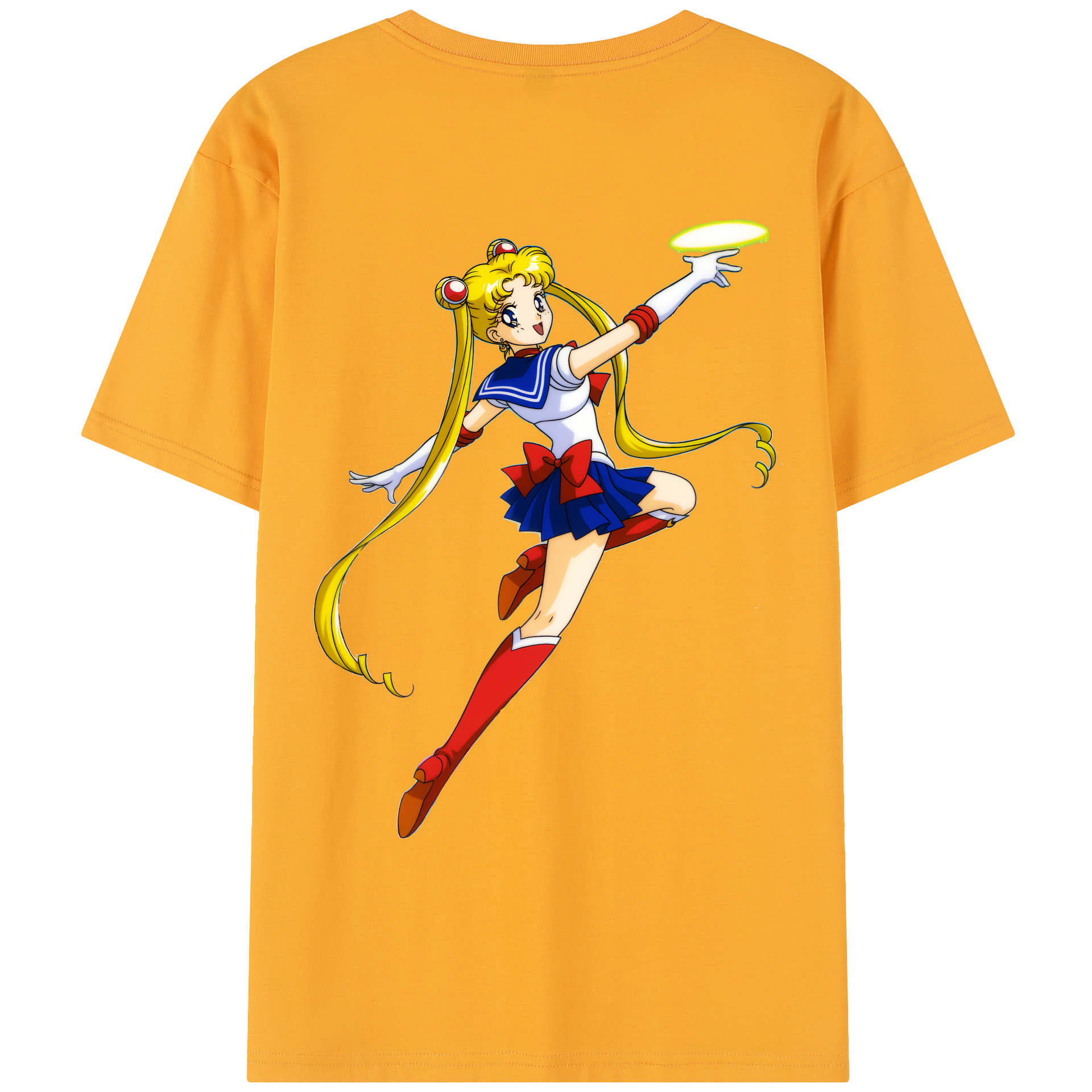 （画像用） 美少女戦士セーラームーン 月野 うさぎ つきの うさぎ Sailor Moon Tsukino Usagi レディース半袖Tシャツ(バックプリント)